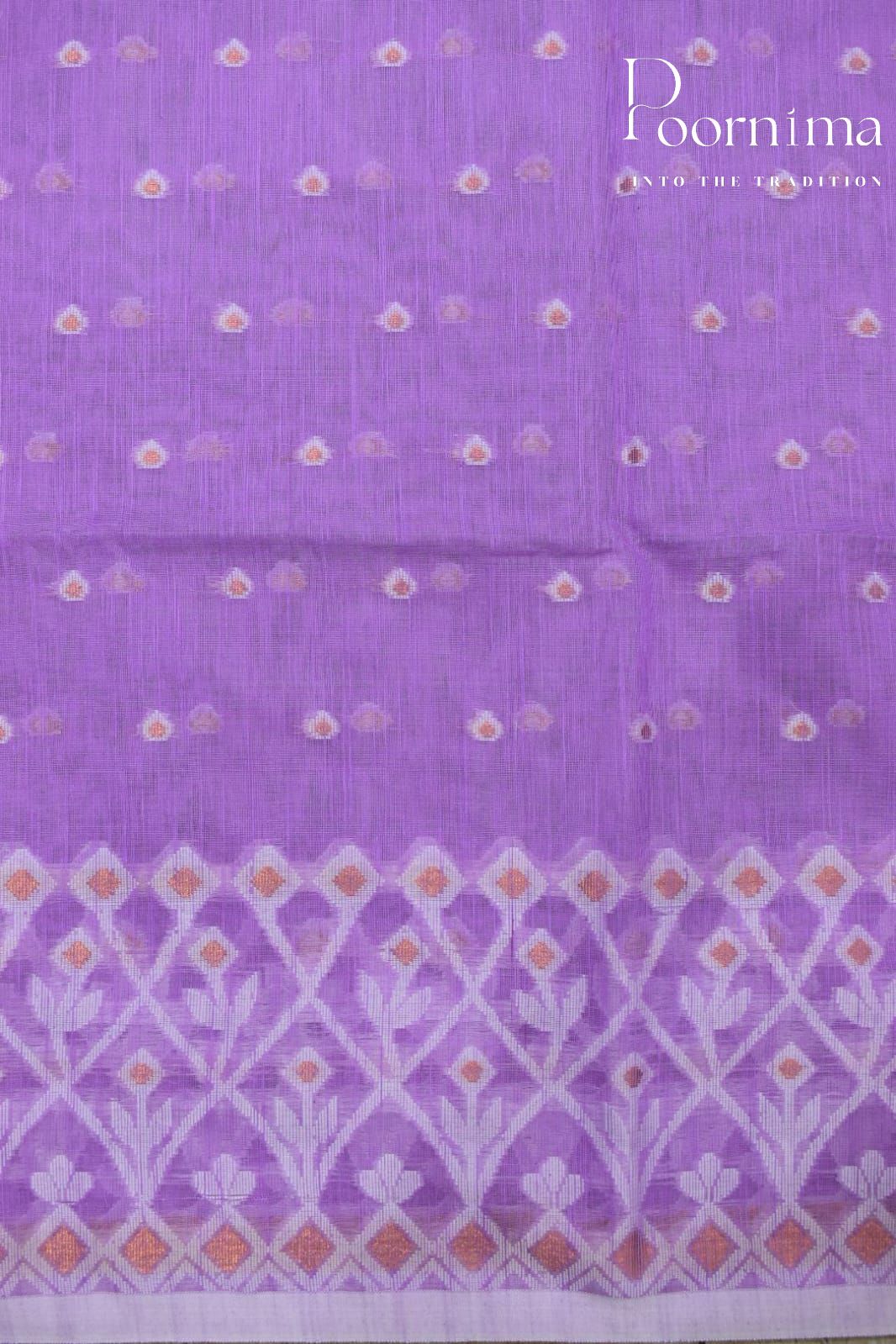 PURPLE- HANDLOOM SICO JAMDANI SAREE