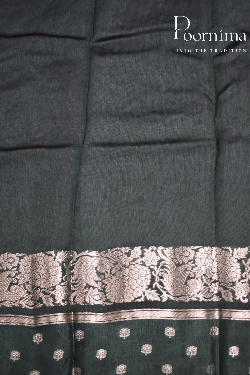 LIGHT SKY BLUE- PURE BANARASI APPLIQUE WORK SAREE