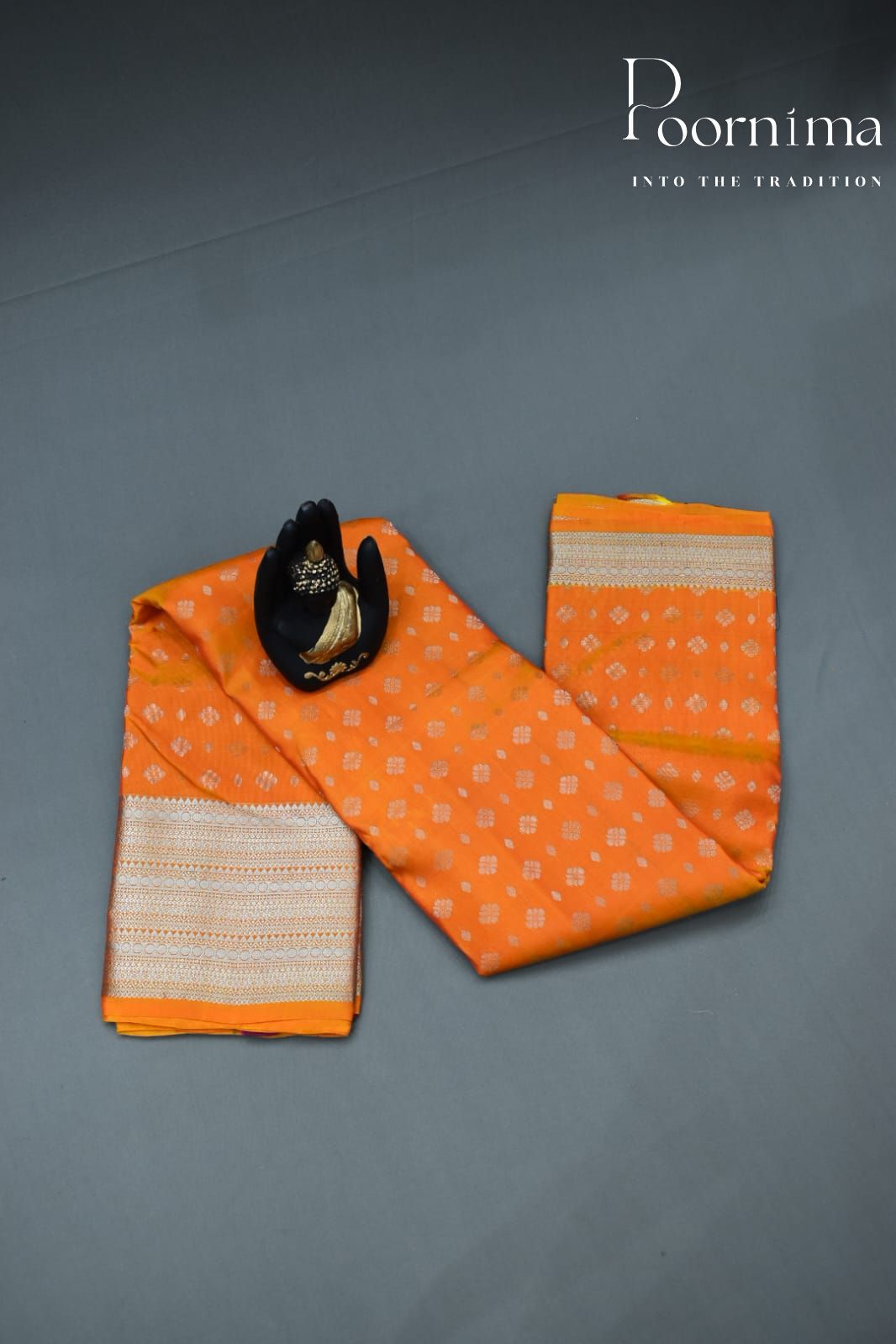 ORANGE- PURE KANJEEVARAM ARNI SILK SAREE