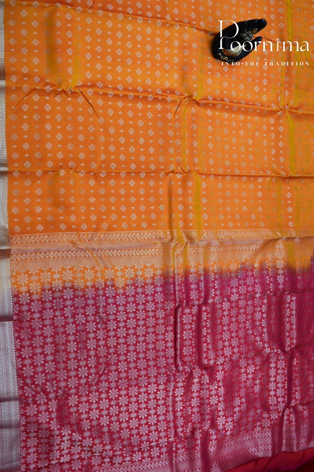 ORANGE- PURE KANJEEVARAM ARNI SILK SAREE