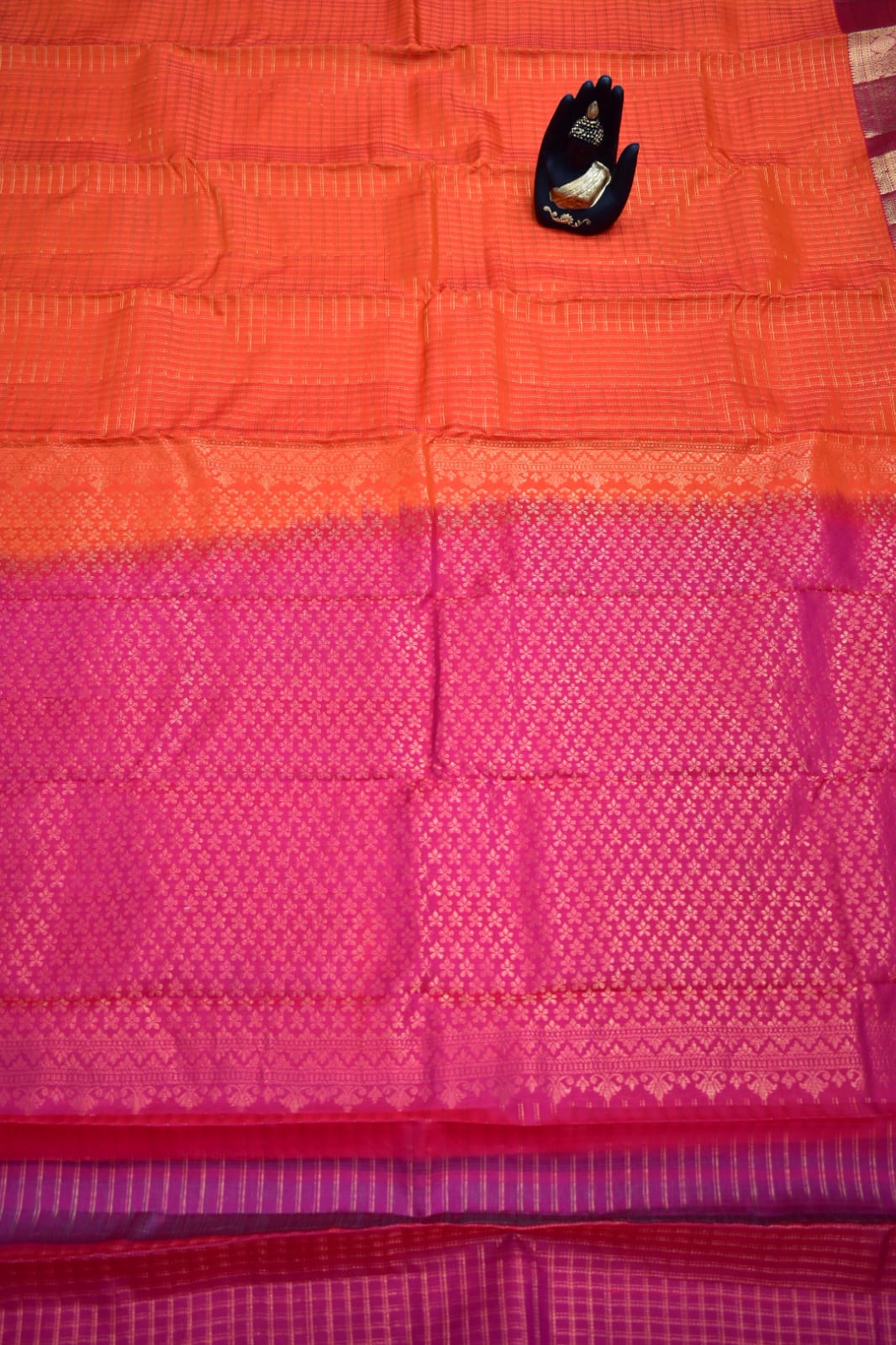 ORANGE- PURE KANJEEVARAM ARNI SILK SAREE