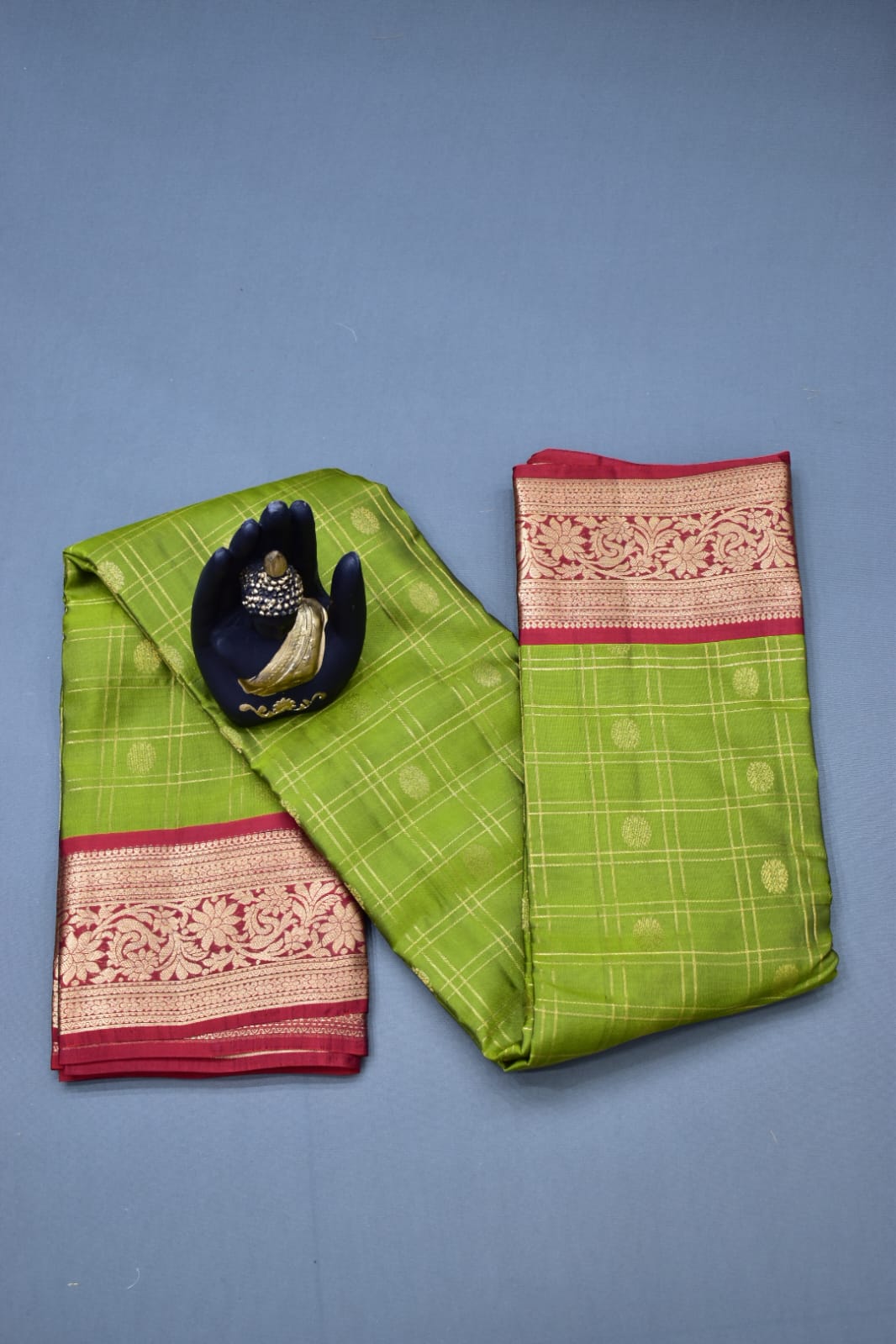 OLIVE GREEN- PURE KANJEEVARAM ARNI SILK SAREE