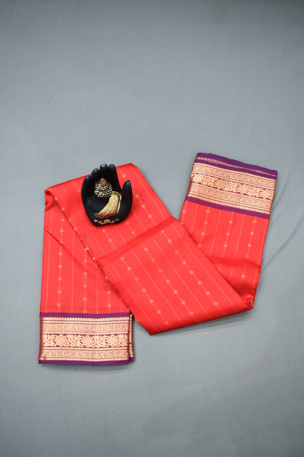TOMATO RED- PURE KANJEEVARAM ARNI SILK SAREE