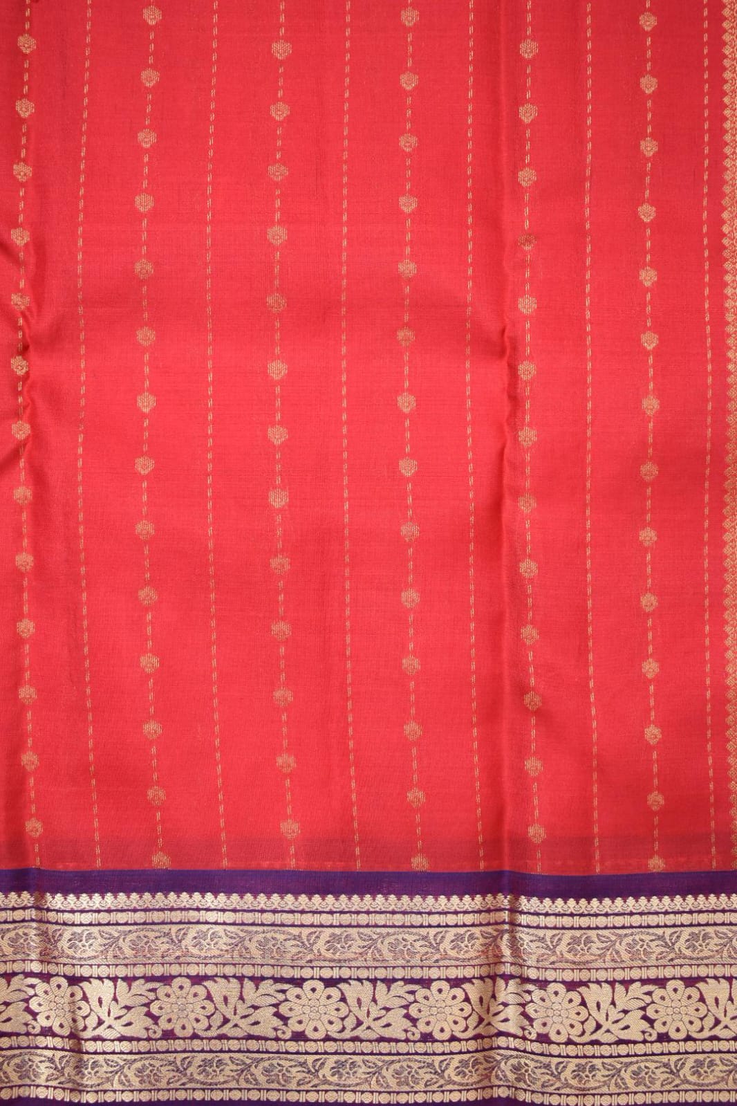 TOMATO RED- PURE KANJEEVARAM ARNI SILK SAREE