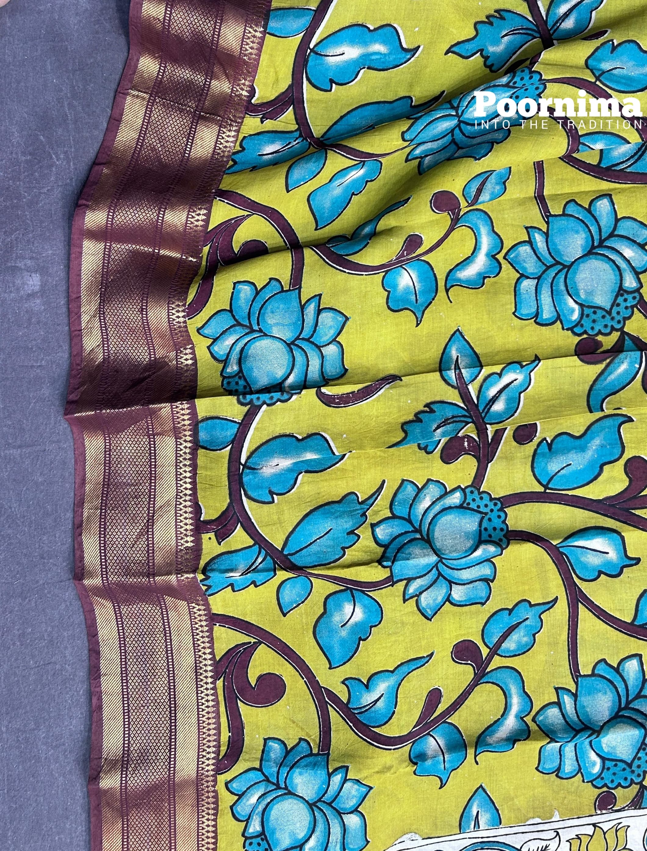 MANGALGIRI PURE HANDLOOM WITH YELLOW AND LIGHT GREEN COMBINATION