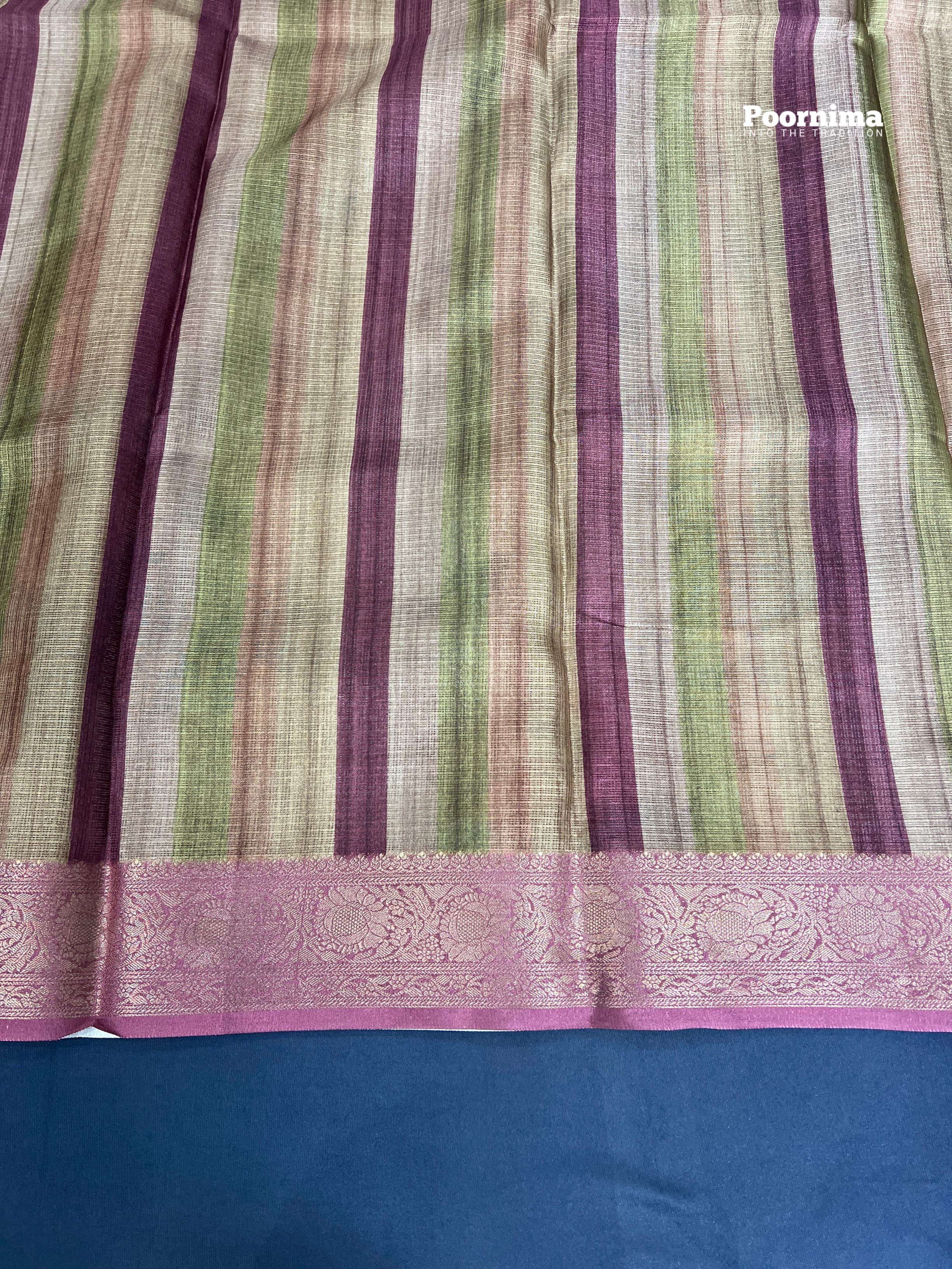 KOTA SAREE WITH THIK CREAM SHADE AND ALLOVER SAREE WITH FLOWERS AND LIFES DESIGN