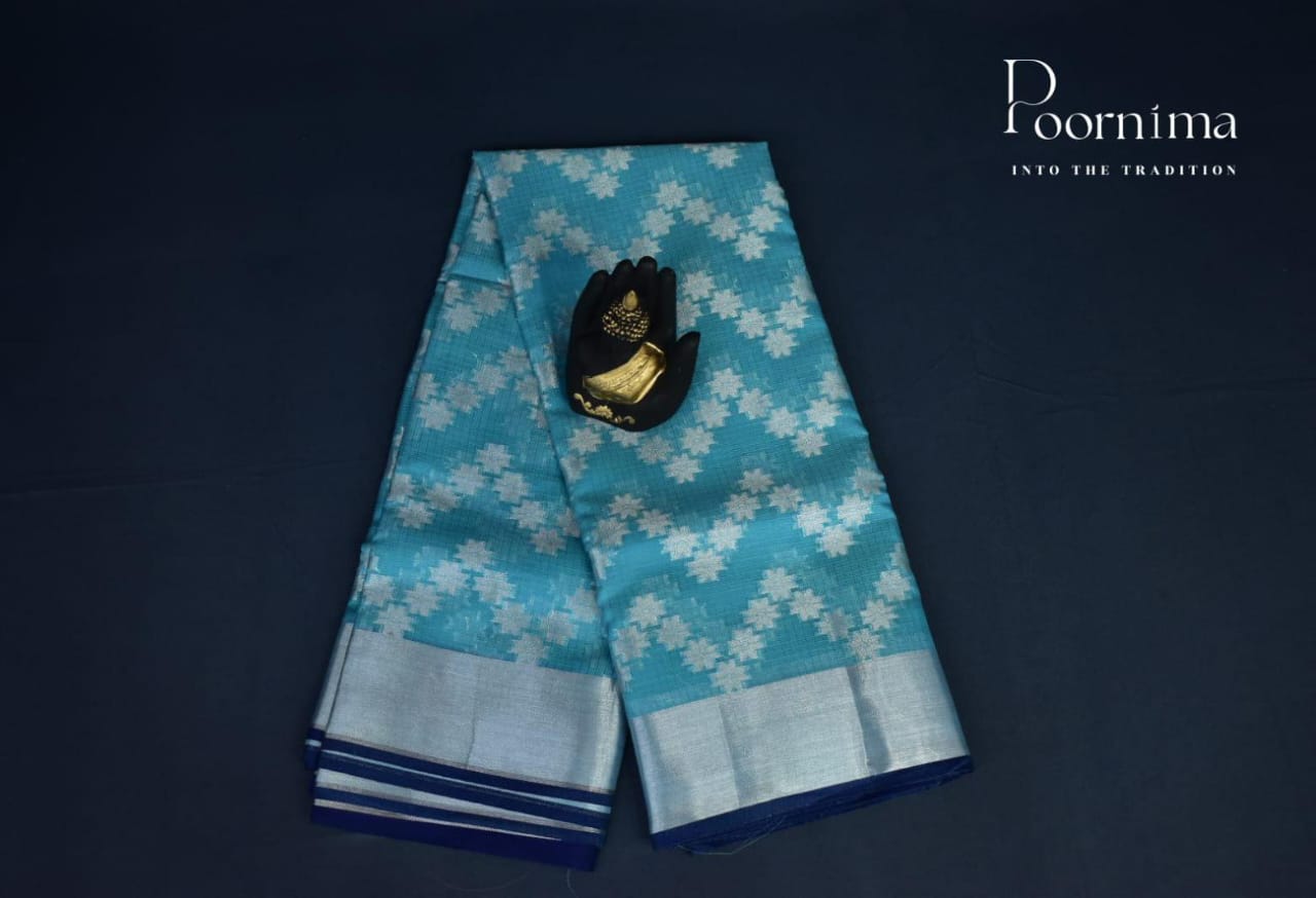KOTA SAREE WITH BLUE COLOUR