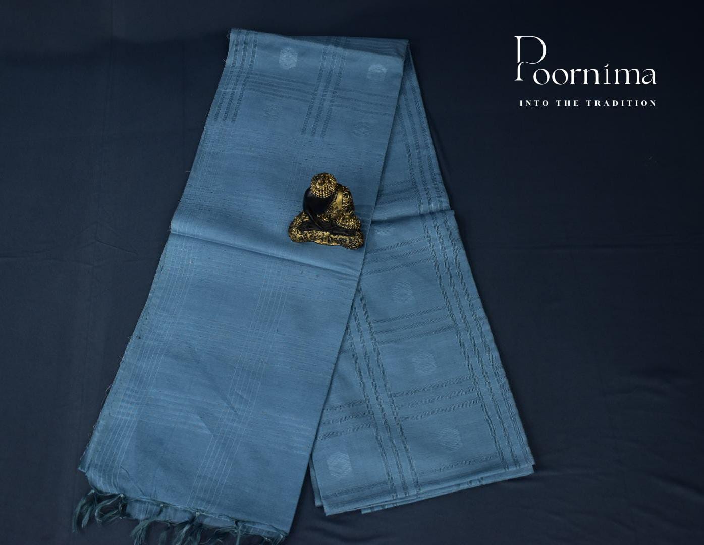 THUSUR SAREE WITH BLUE COLOUR