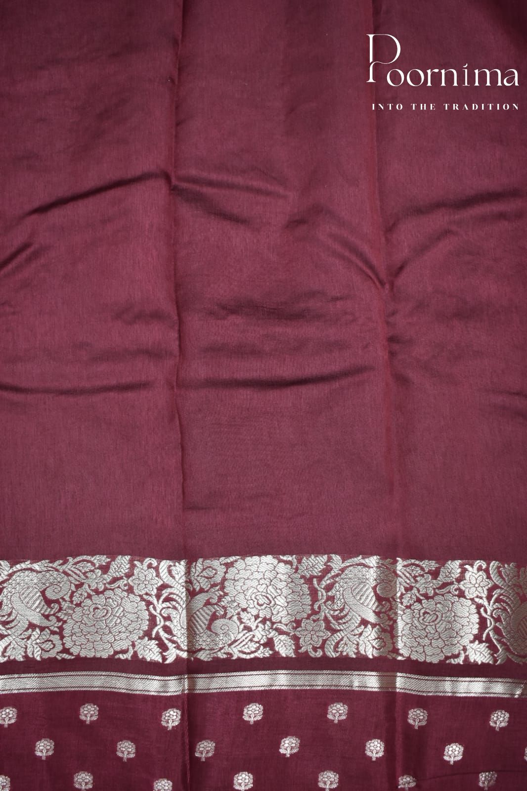 LIGHT ORANGE- PURE BANARASI APPLIQUE WORK SAREE