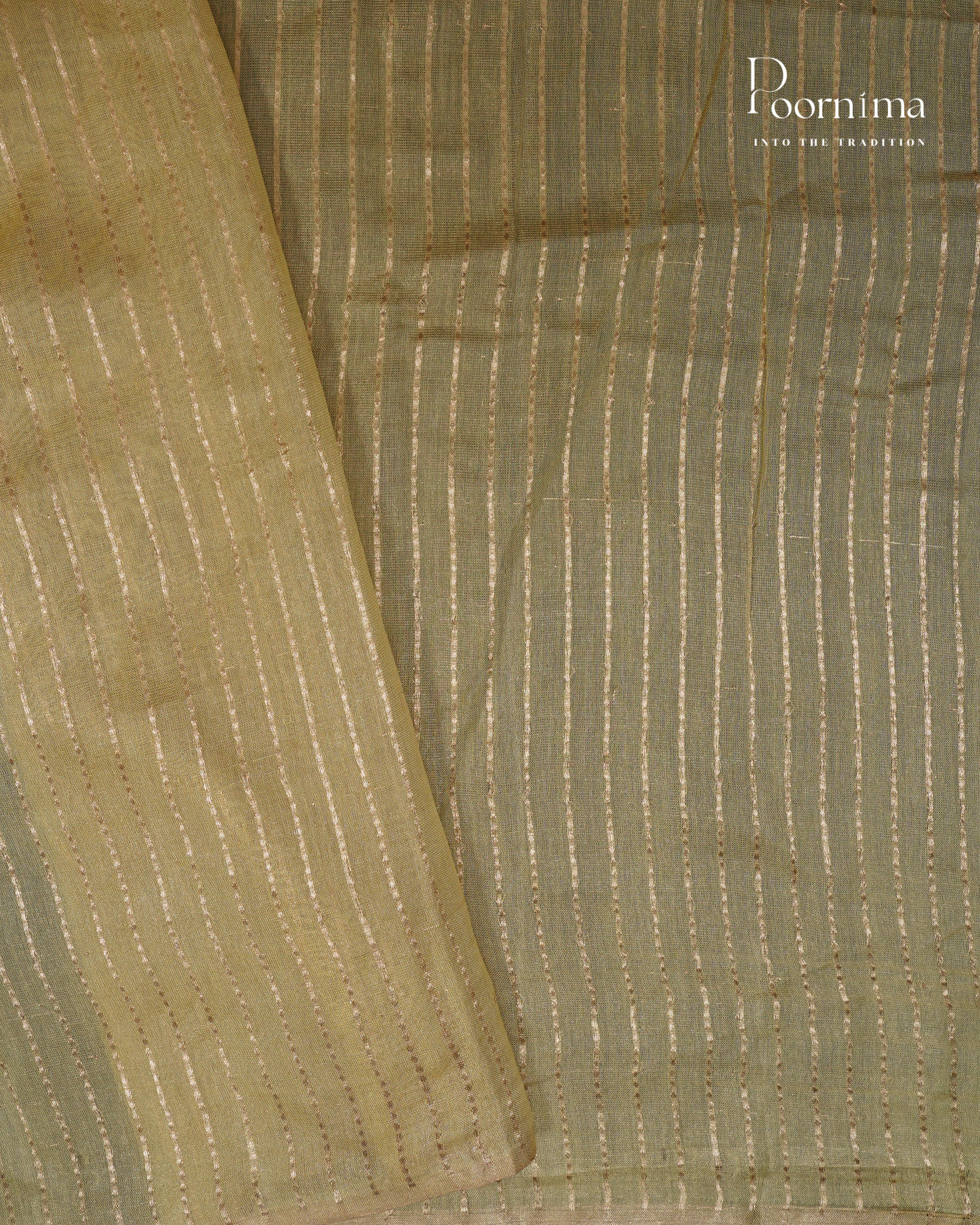 YELLOW - CHANDERI TISSUE SAREE WITH WOVEN BUTTI ALL OVER