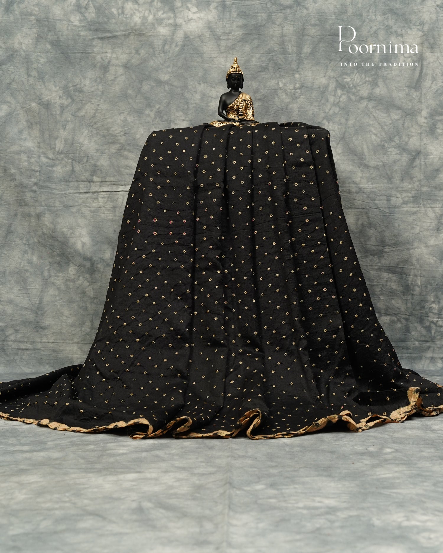 GICHA TUSSAR WITH BANDINI DYING IN BLACK COLOUR