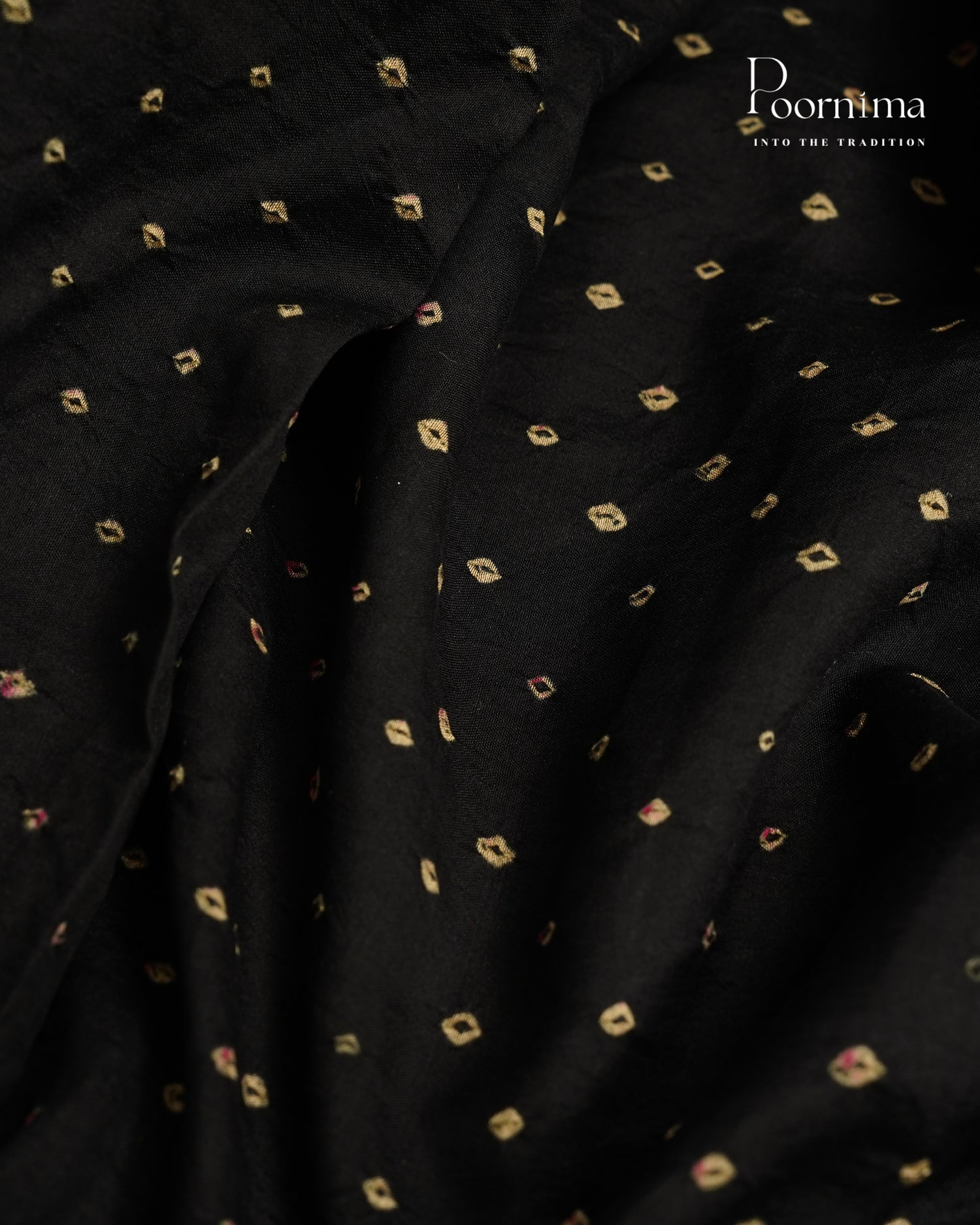 GICHA TUSSAR WITH BANDINI DYING IN BLACK COLOUR