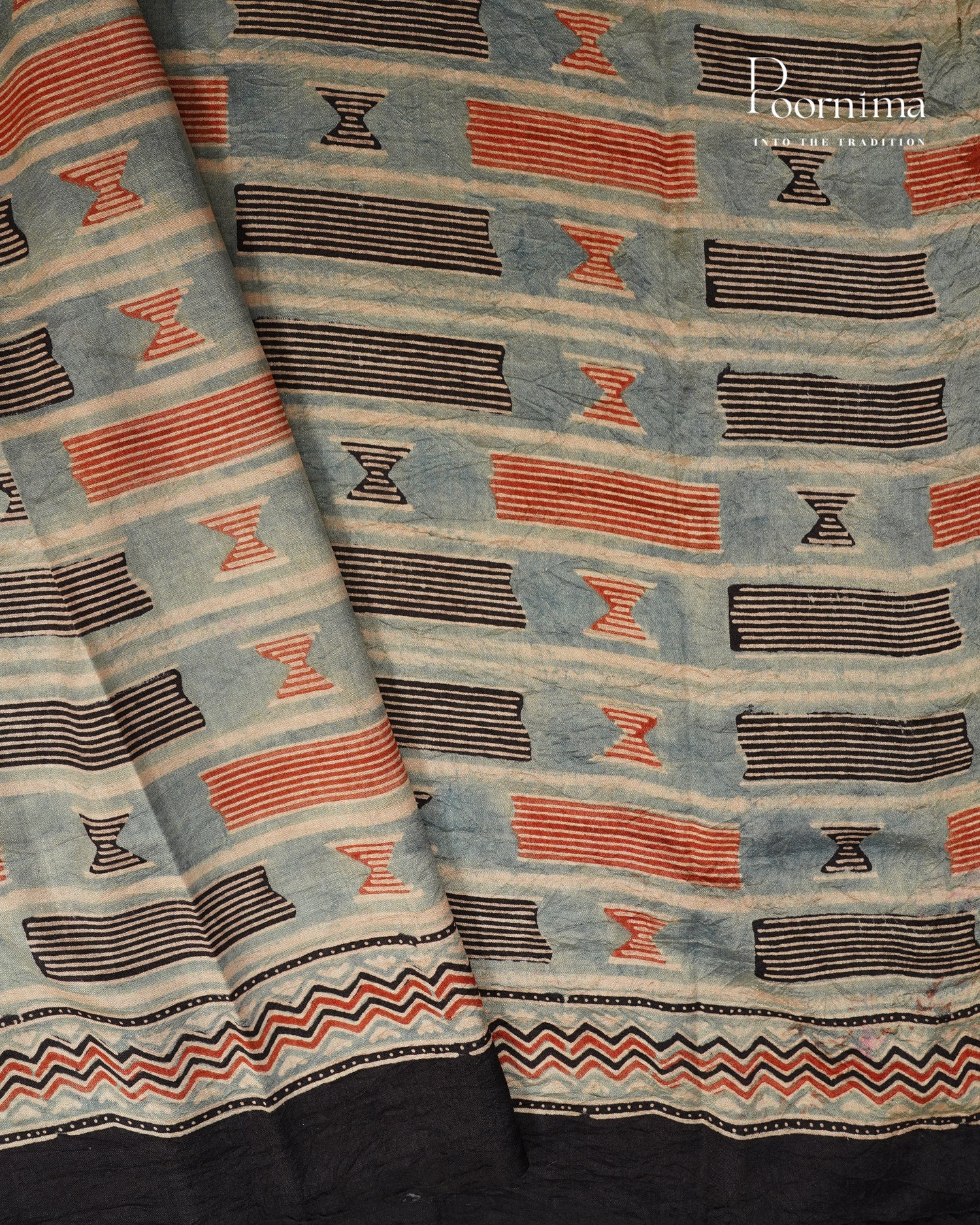 GICHA TUSSAR WITH BANDINI DYING IN BLACK COLOUR