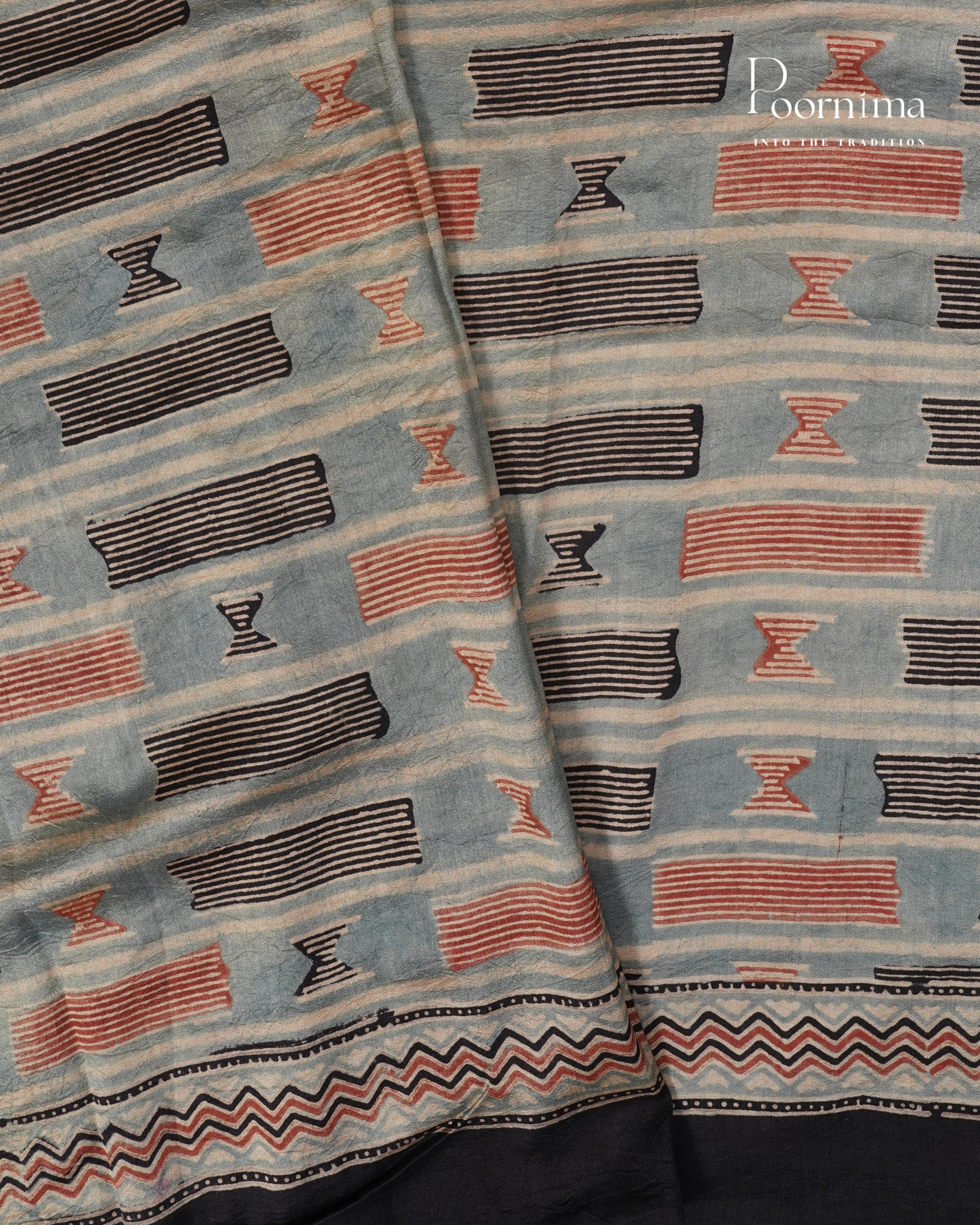 GICHA TUSSAR WITH BANDINI DYEING IN RED COLOUR