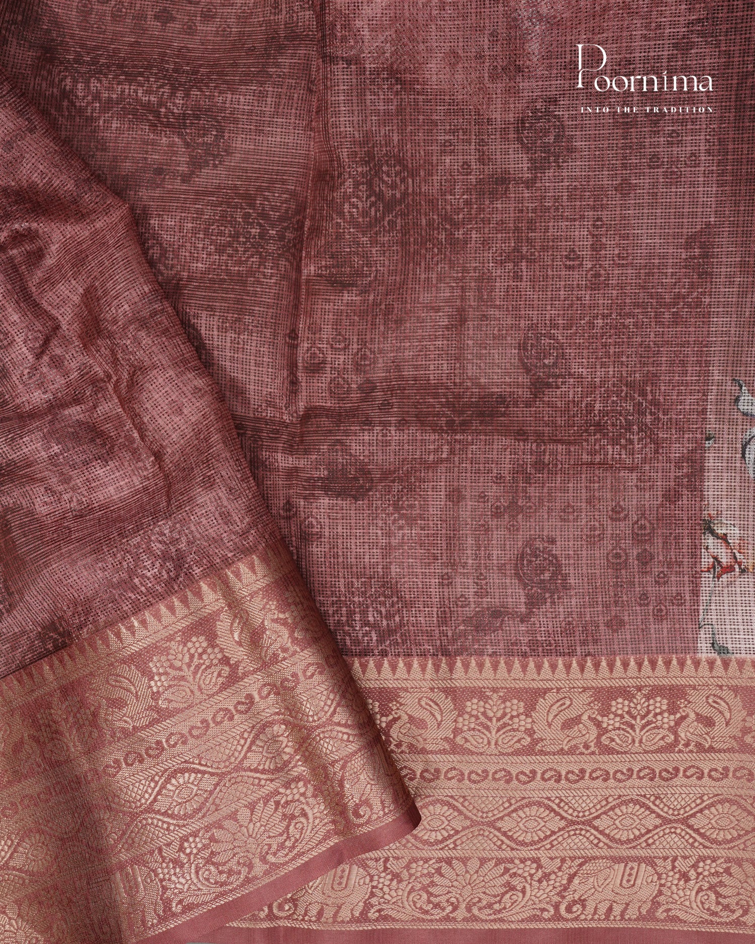 STYLISH DAILY WEAR SEMI KOTA SAREE WITH MIRROR WORK & ALLOVER PRINTS & CONTRAST BIG ZARI BORDER