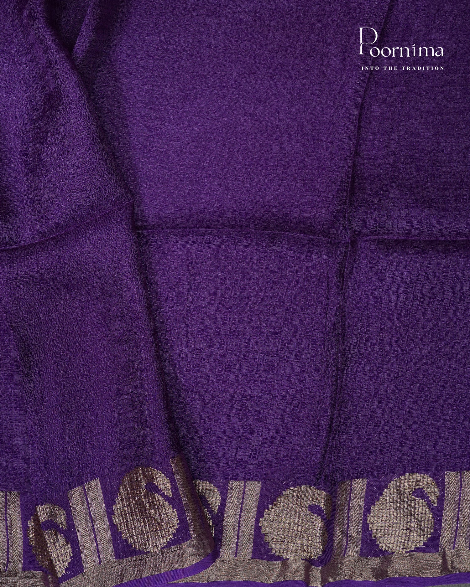 LAVENDER & VIOLET - JUTE GEORGETTE SAREE WITH ALLOVER TIE-DYE DESIGN AND GOLD ZARI BORDER