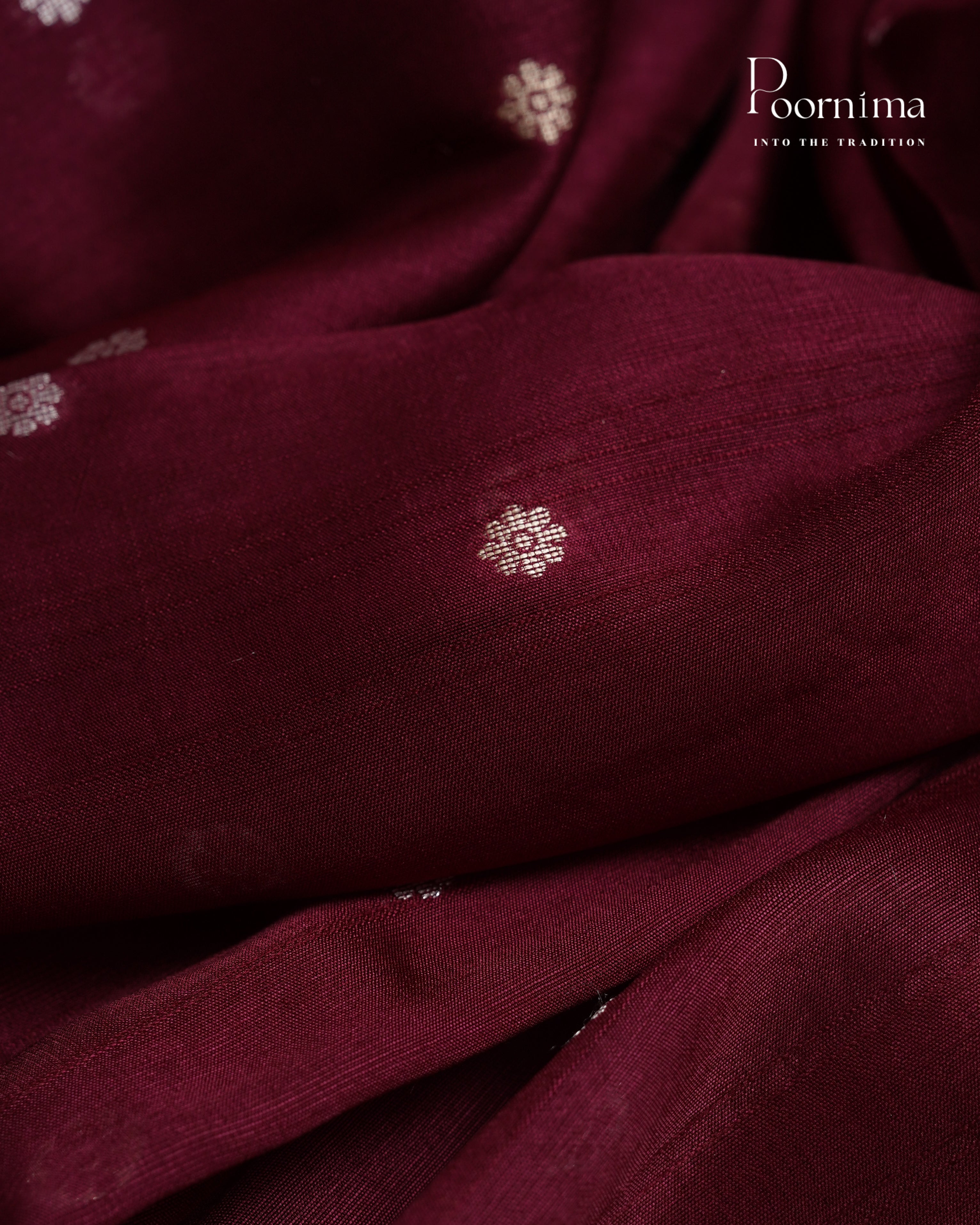 TUSSAR GEORGETTE SAREE IN MAROON COLOUR