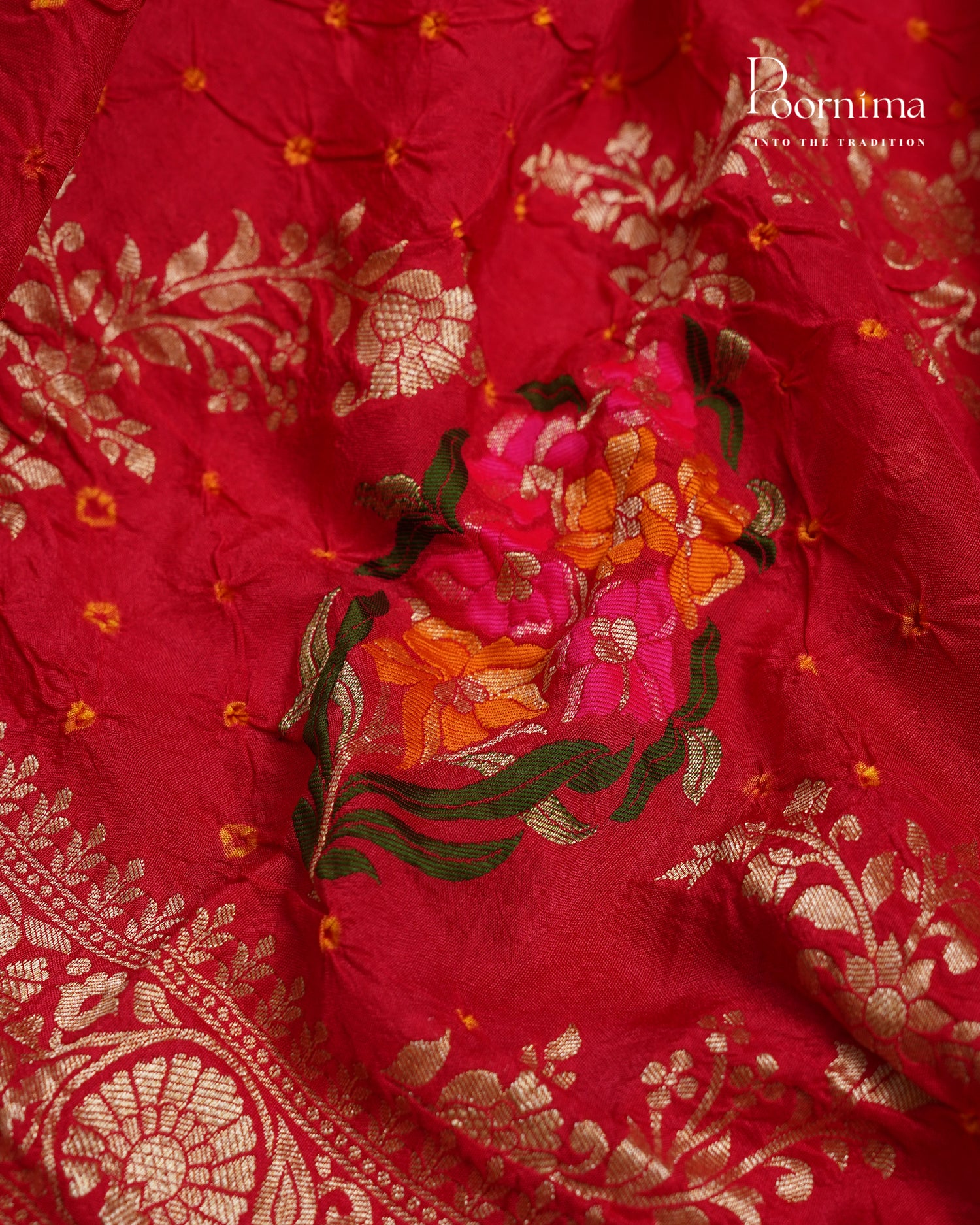 Tussar Georgette Sraee Pink combination with zari woven all over