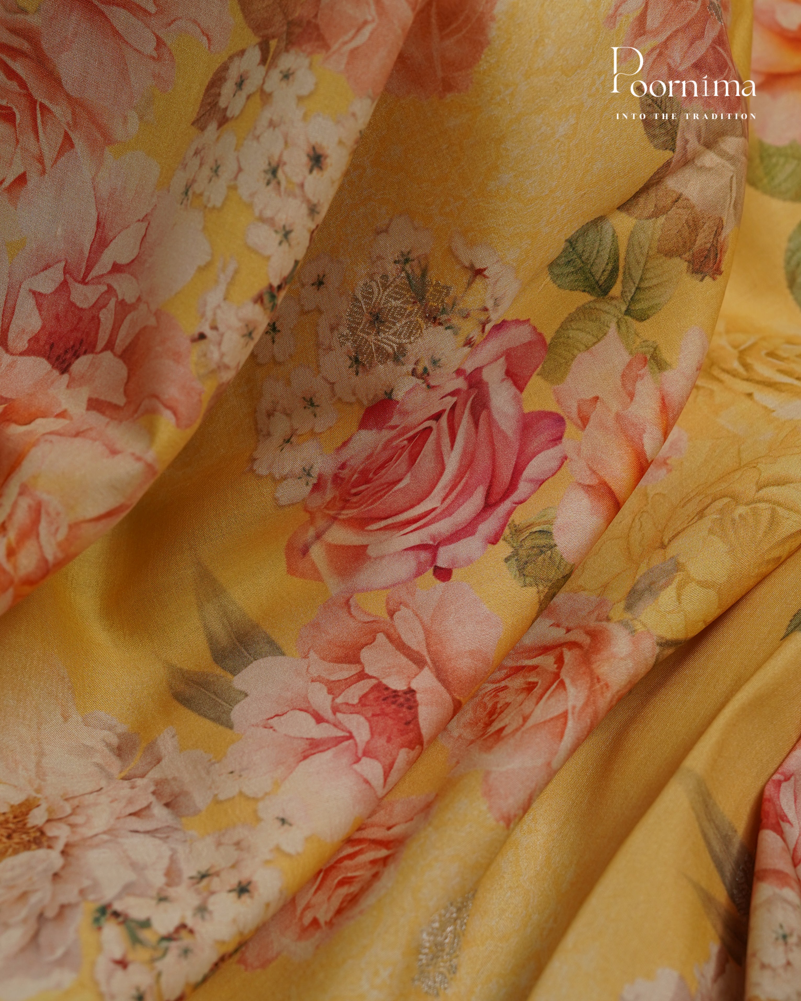 PURE KATAN PATTU SAREE - LEMON YELLOW