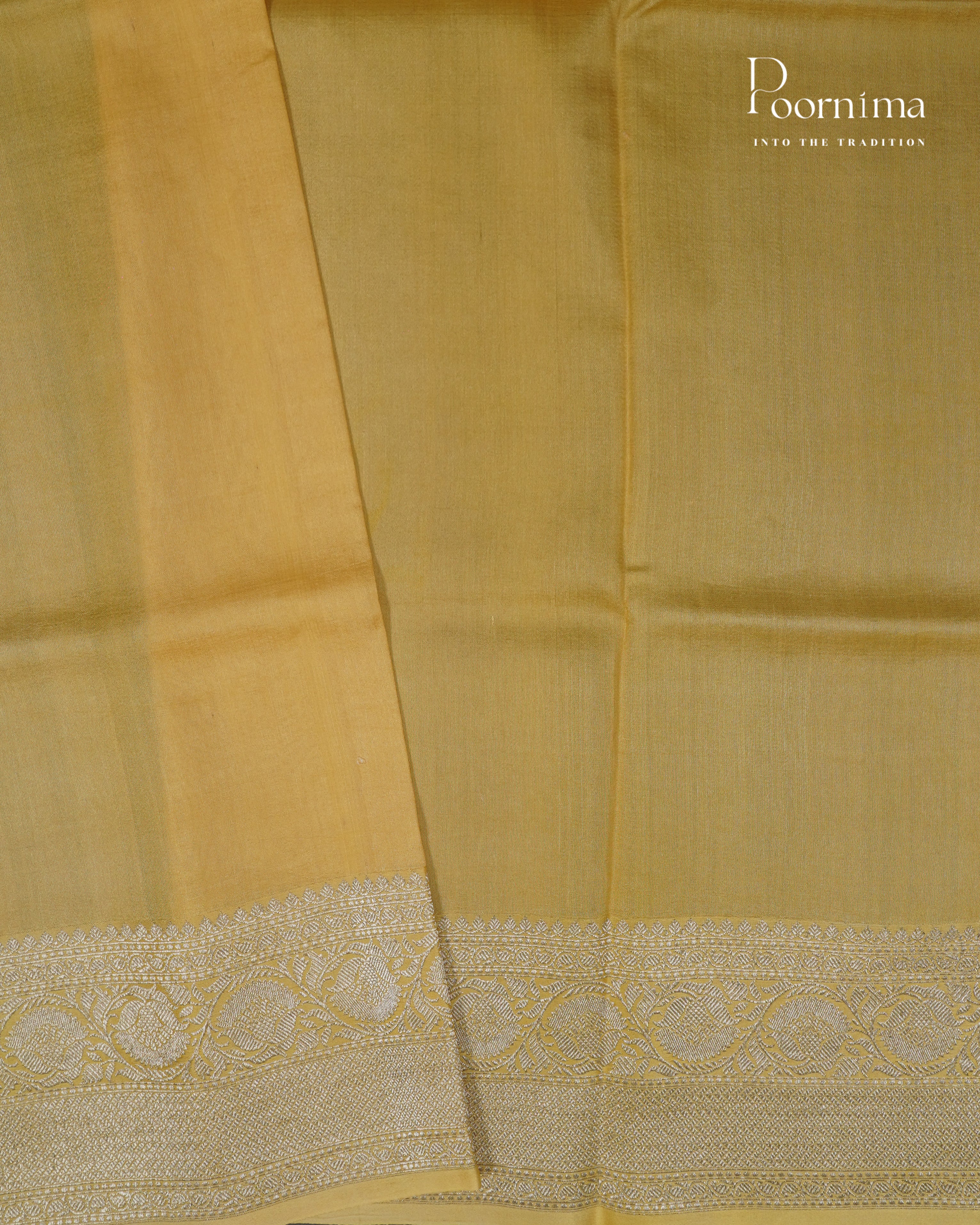 PURE KATAN PATTU SAREE - LEMON YELLOW