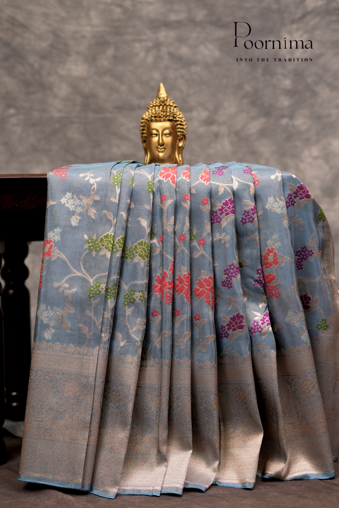 BENARASI PATTU- BLUE GREY