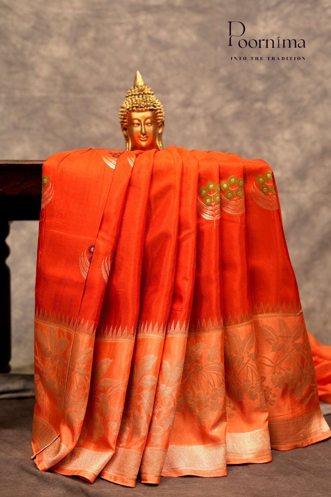 BENARASI PATTU- ORANGE
