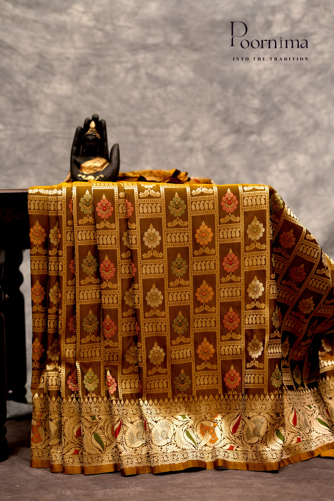 BENARASI PATTU- CARAMEL