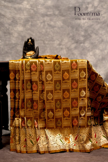 BENARASI PATTU- CARAMEL