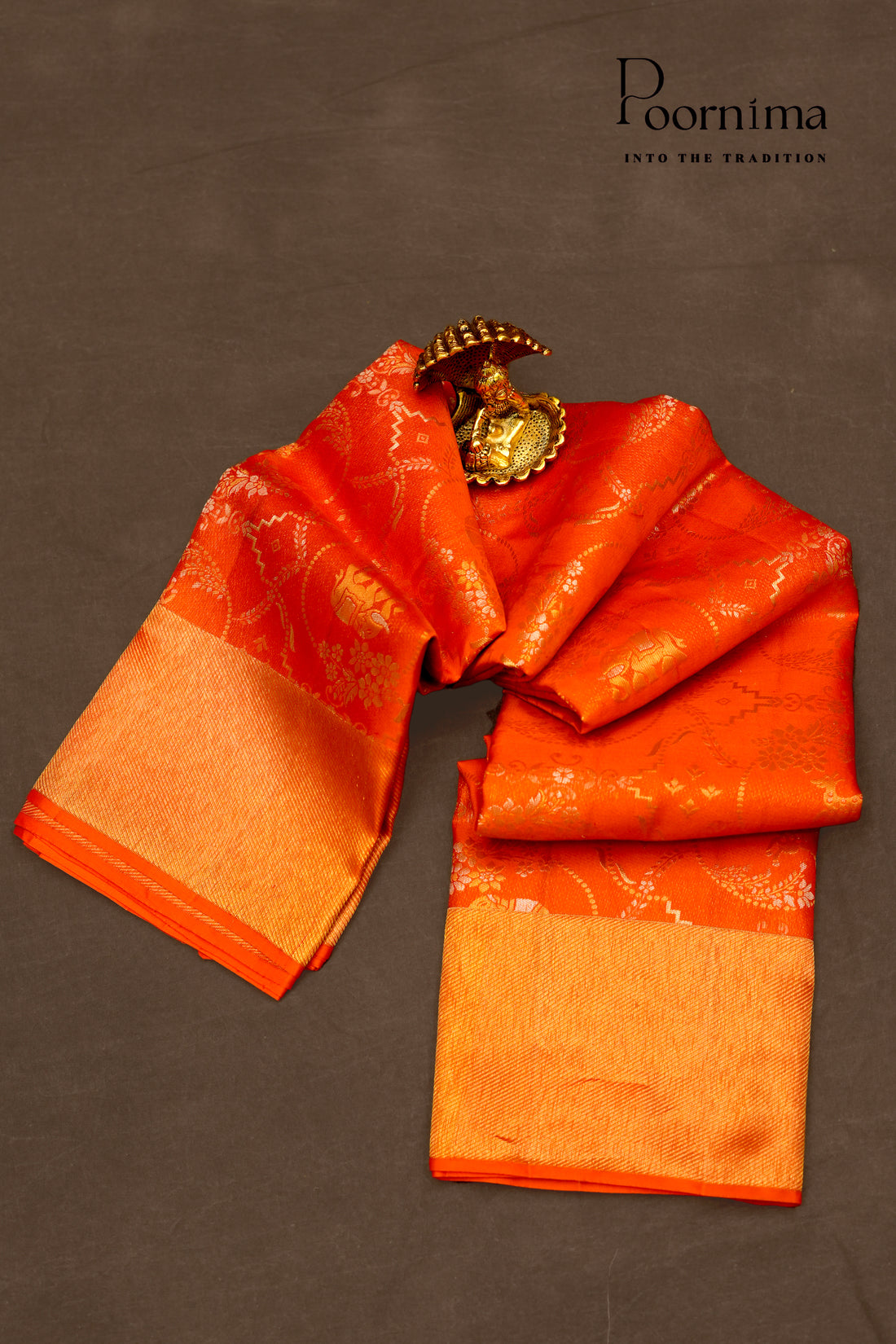 VINTAGE KANJEEVARAM-RED ORANGE