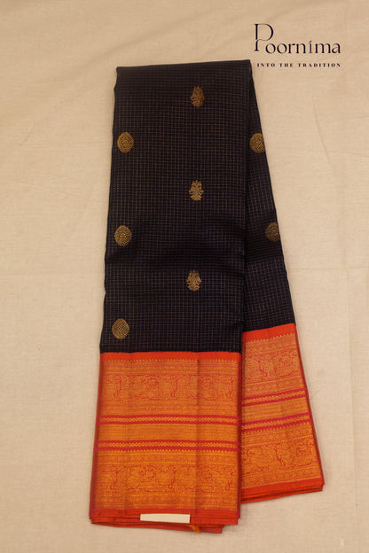 VINTAGE KANJEEVARAM- BLACK