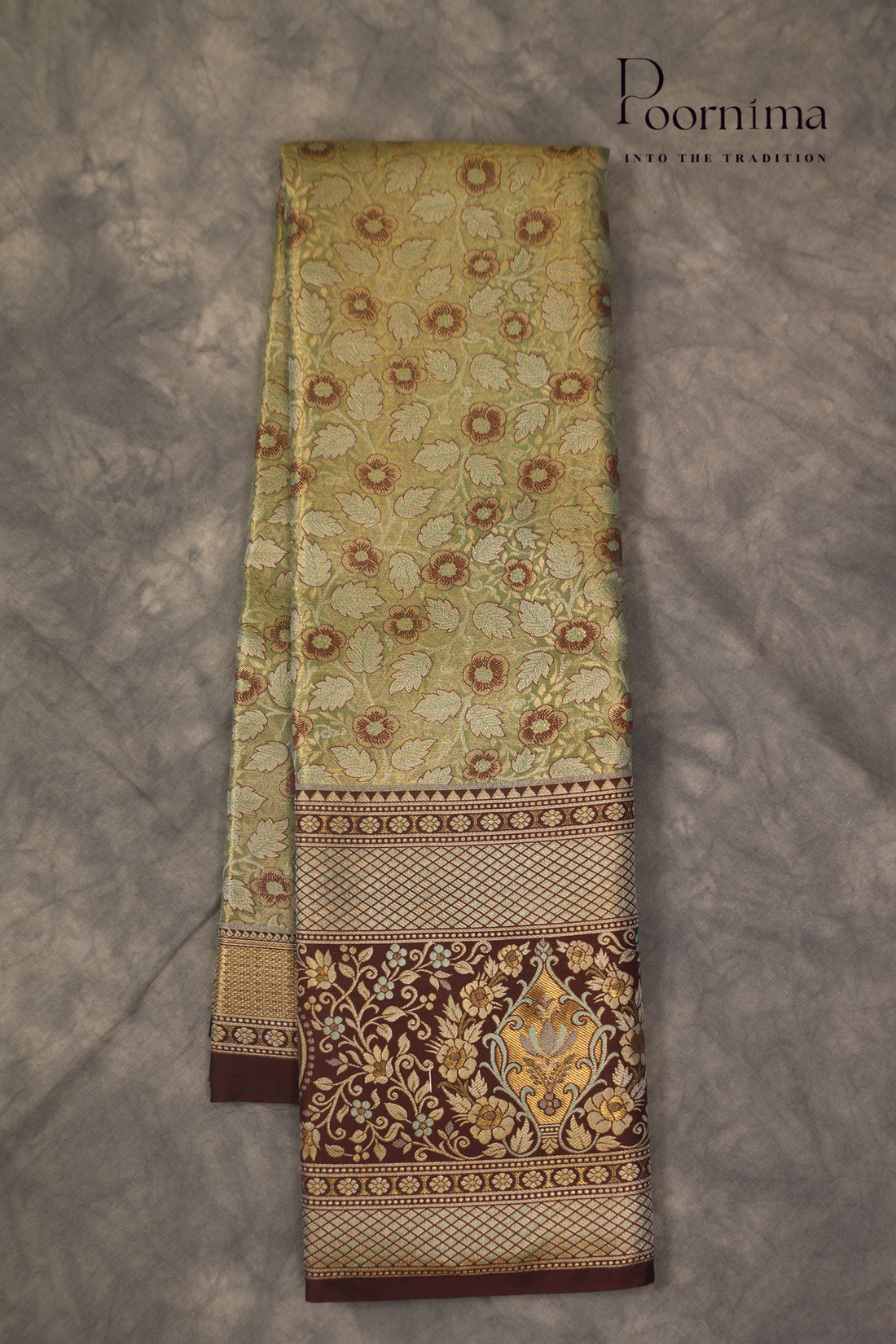 VINTAGE KANJEEVARAM- OLIVE GREEN