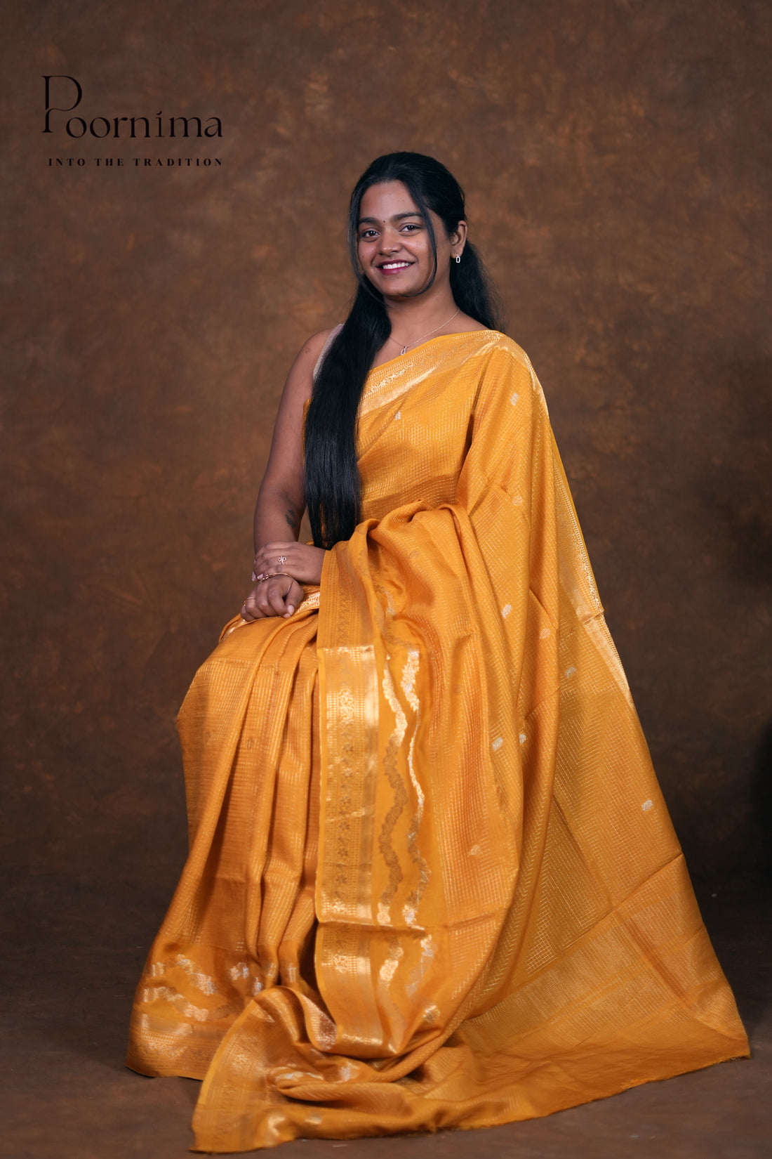 VINTAGE FANCY SAREE - YELLOW