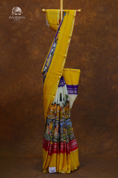 MYSORE SILK DIGITAL PRINTED SAREE