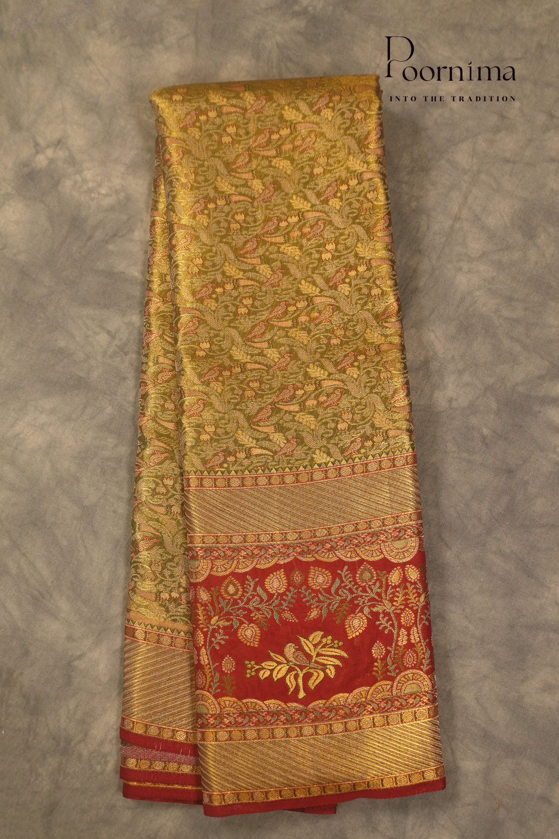 VINTAGE KANJEEVARAM- PISTA GREEN