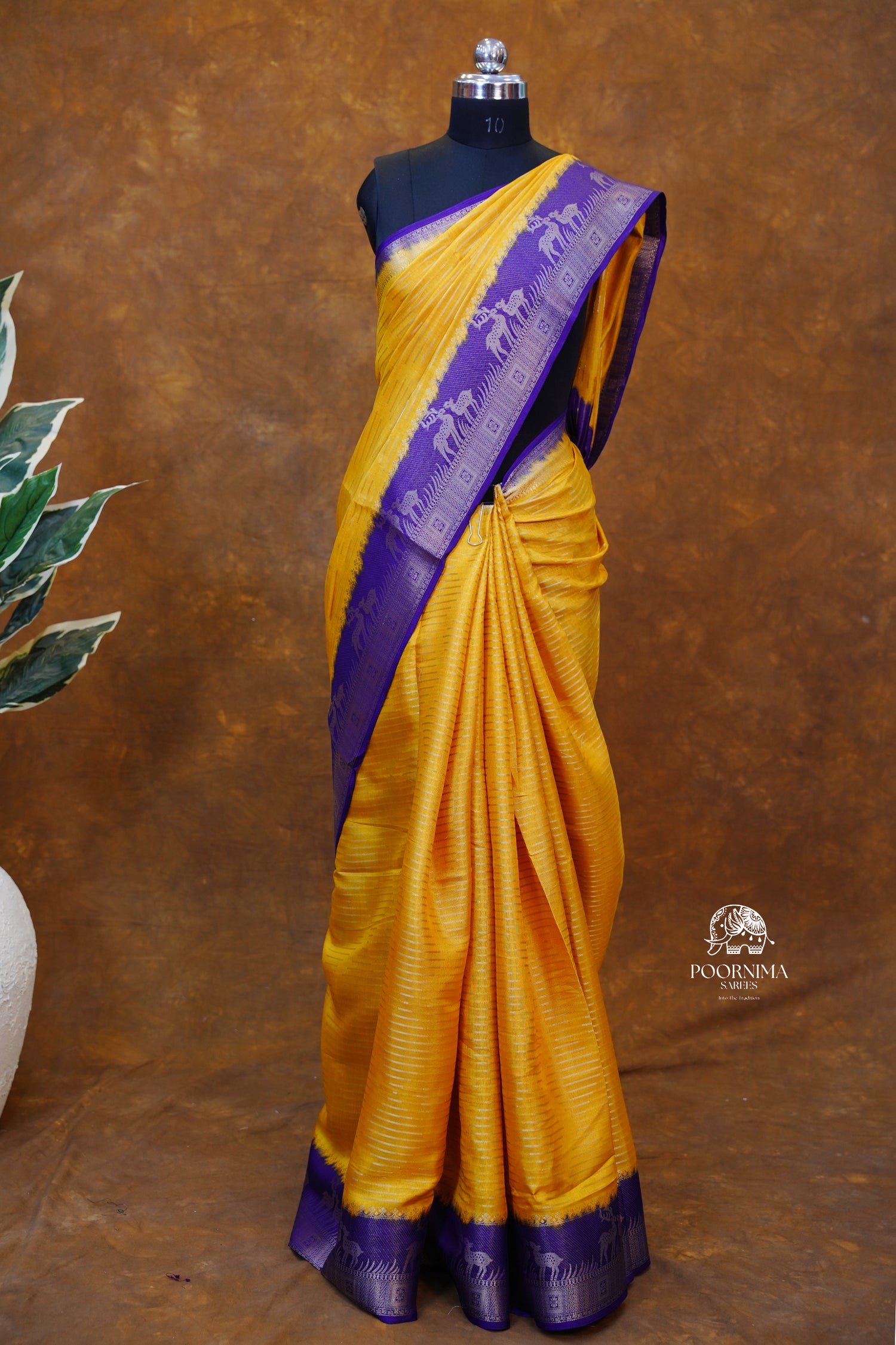 DOLA SILK SAREE- YELLOW