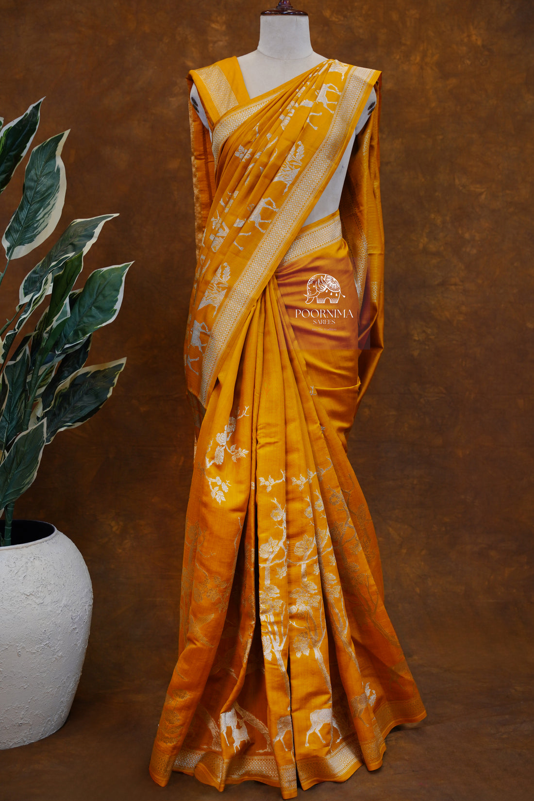 PURE BANARASI SAREE - HARVEST GOLD