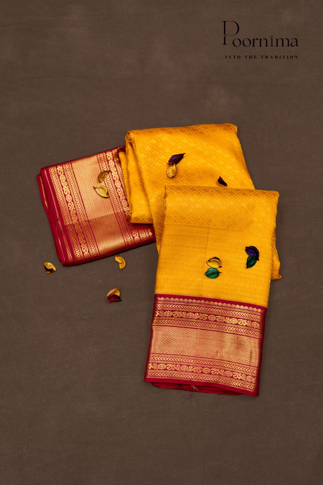VINTAGE KANJEEVARAM-  DARK YELLOW