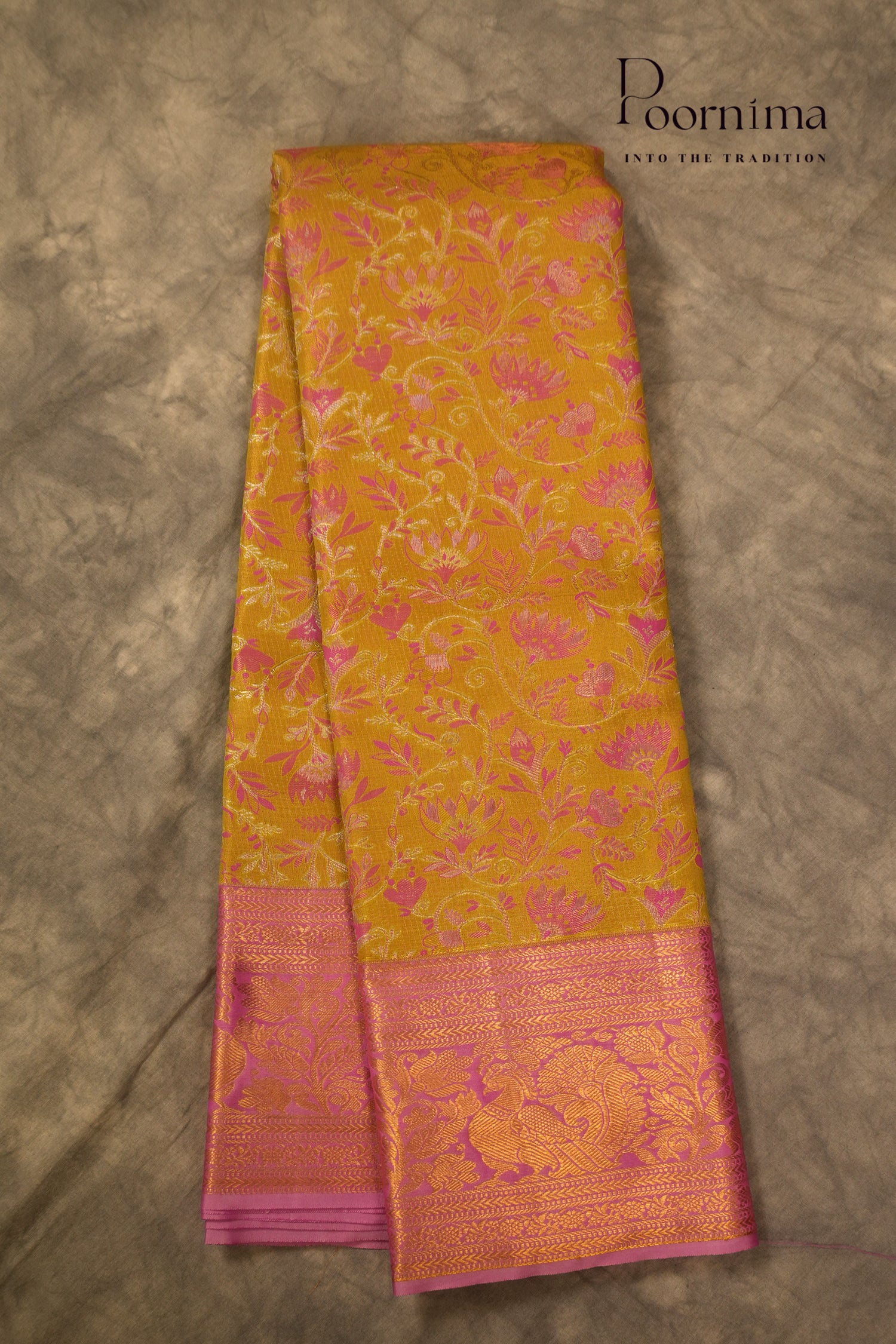 VINTAGE KANJEEVARAM- MUSTARD YELLOW