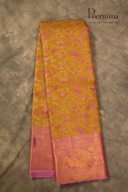 VINTAGE KANJEEVARAM- MUSTARD YELLOW