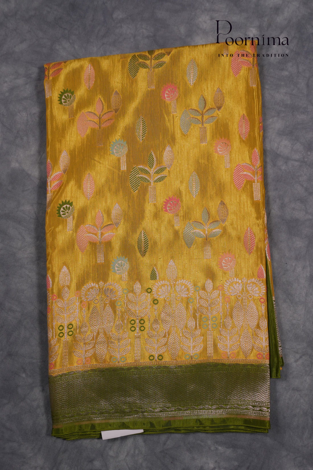BENARASI PATTU SAREE-LEMON YELLOW