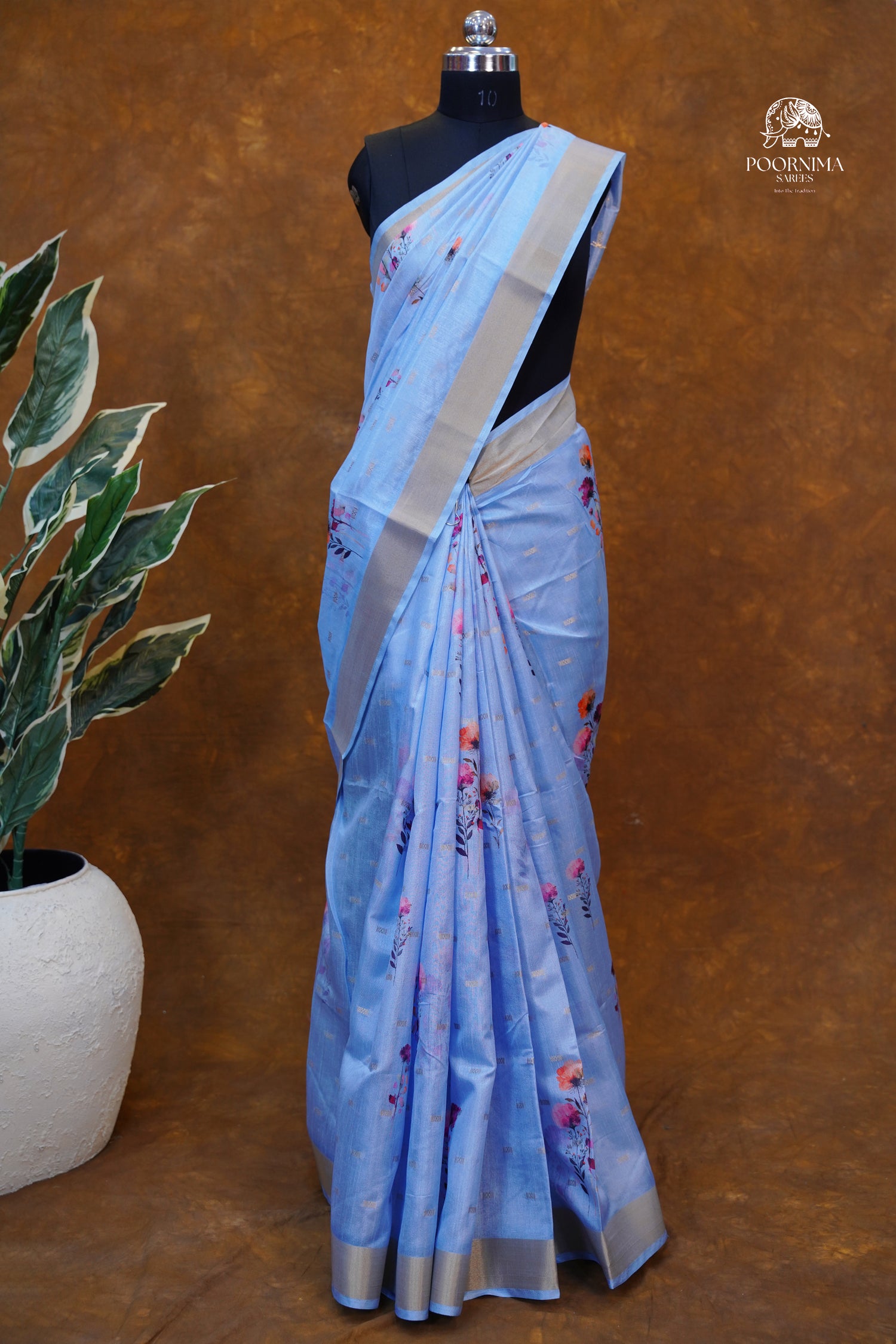 CHANDERI SAREE - LAVENDER