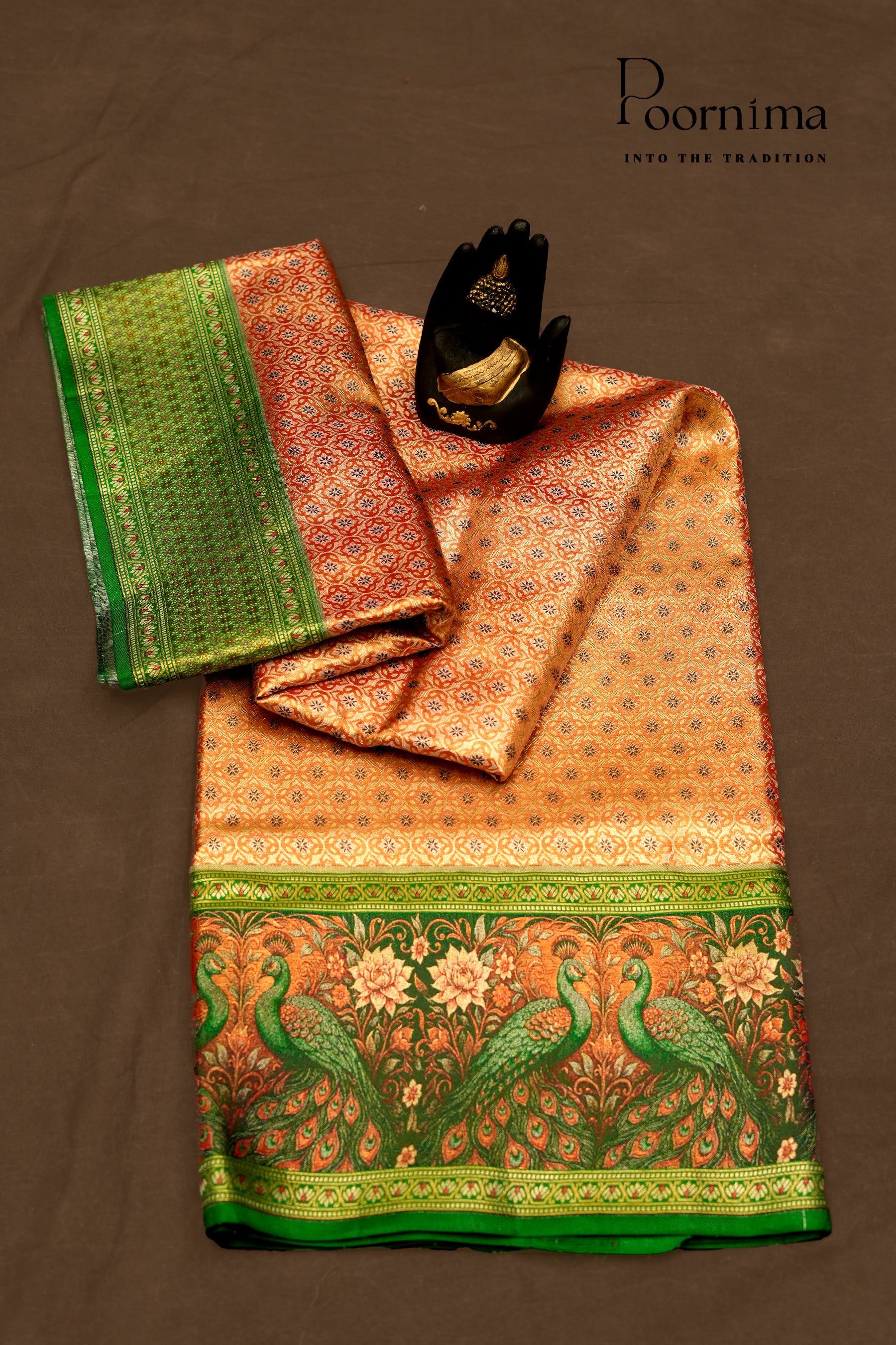 VINTAGE KANJEEVARAM-PUMPKIN