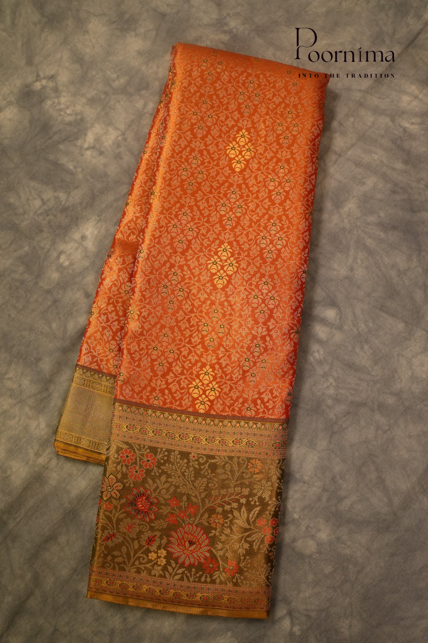 VINTAGE KANJEEVARAM- ORANGE