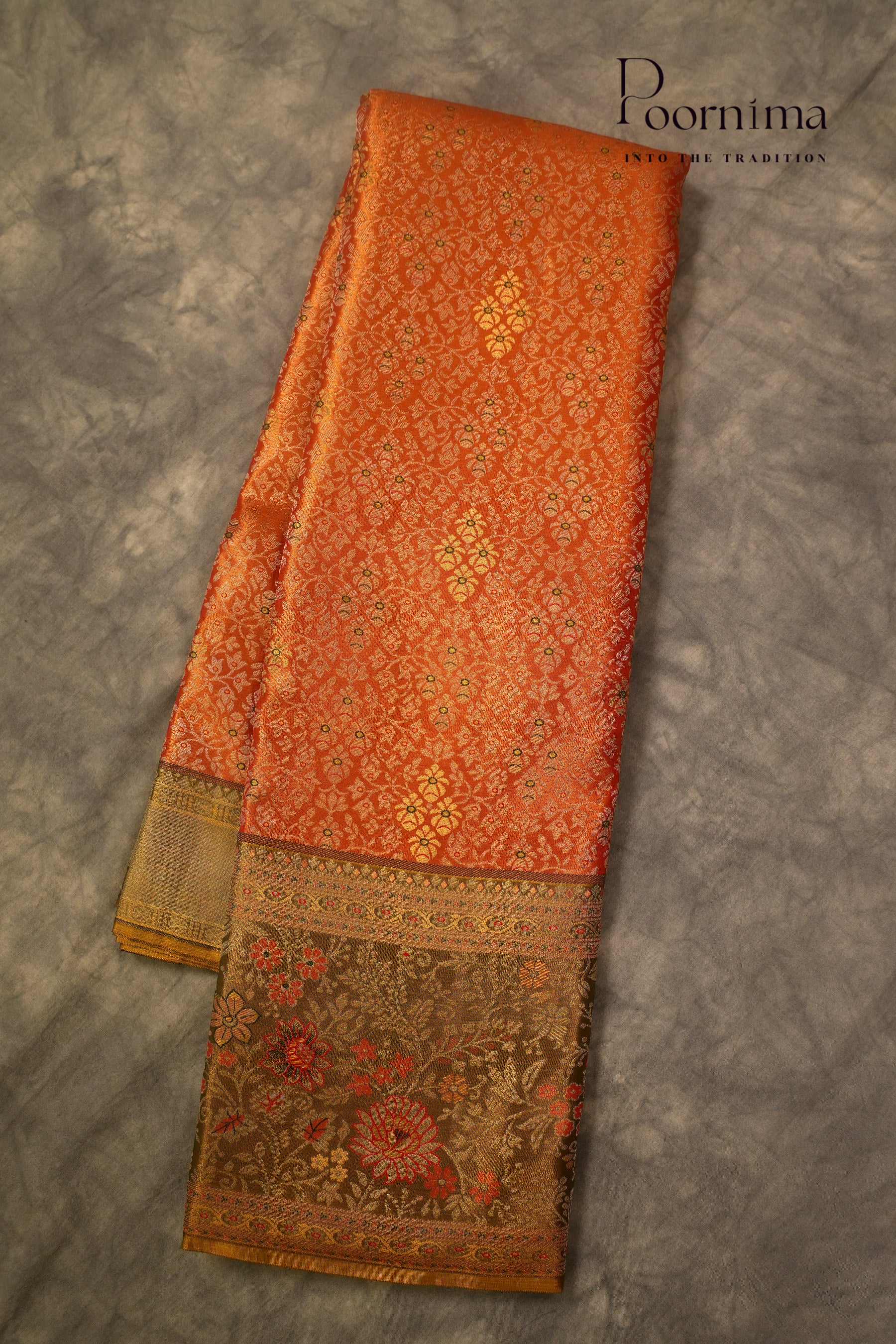 VINTAGE KANJEEVARAM- ORANGE