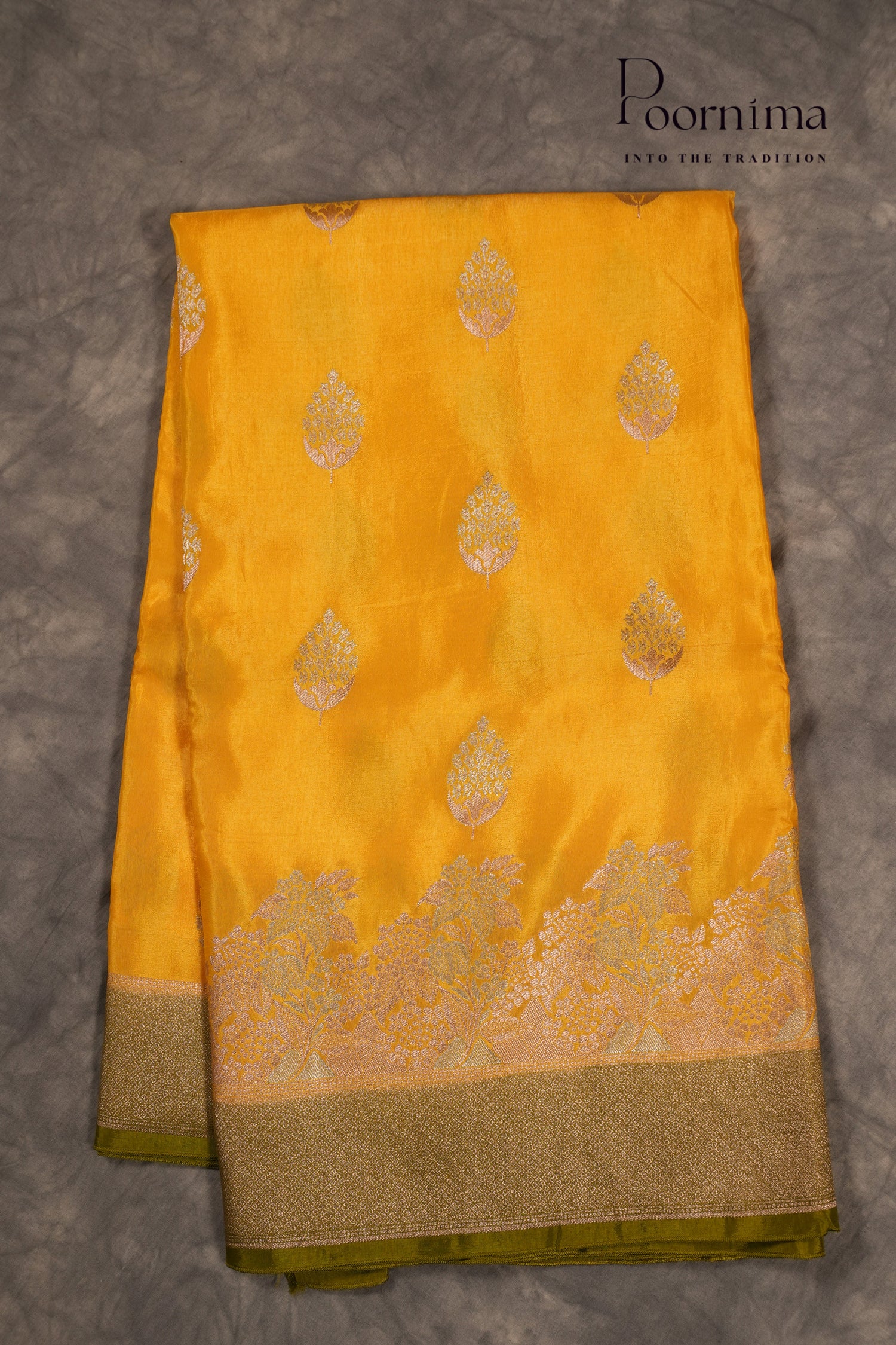 BENARASI PATTU SAREE-MUSTARD YELLOW
