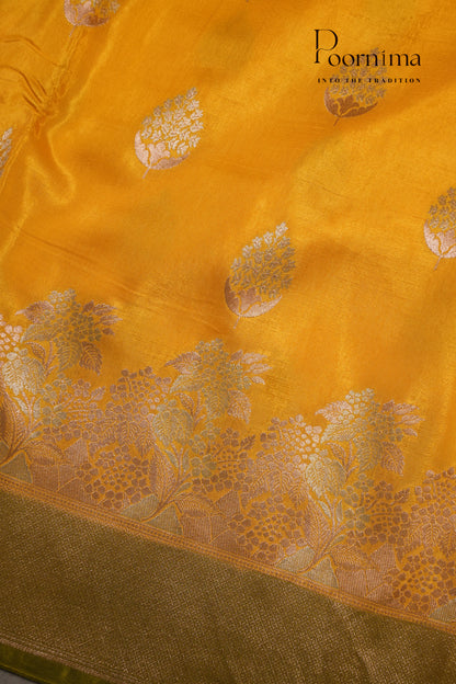 BENARASI PATTU SAREE-MUSTARD YELLOW