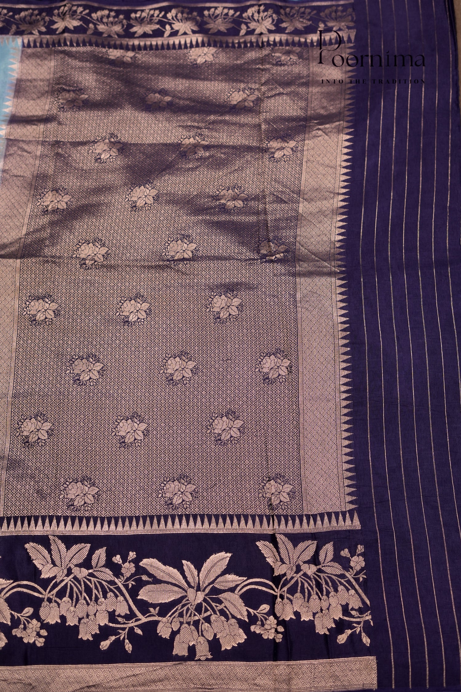 BENARASI PATTU- SKY BLUE