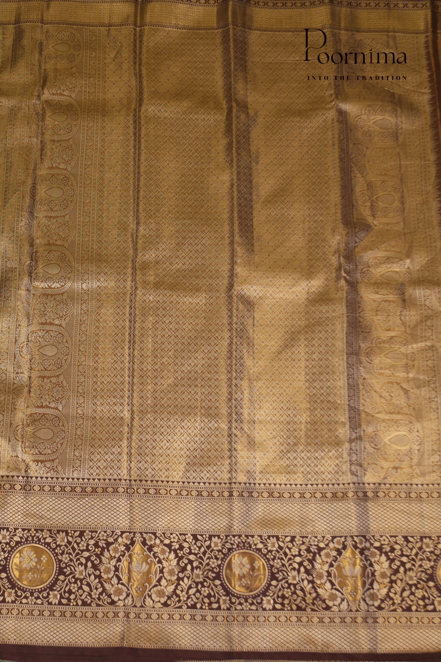 VINTAGE KANJEEVARAM- OLIVE GREEN