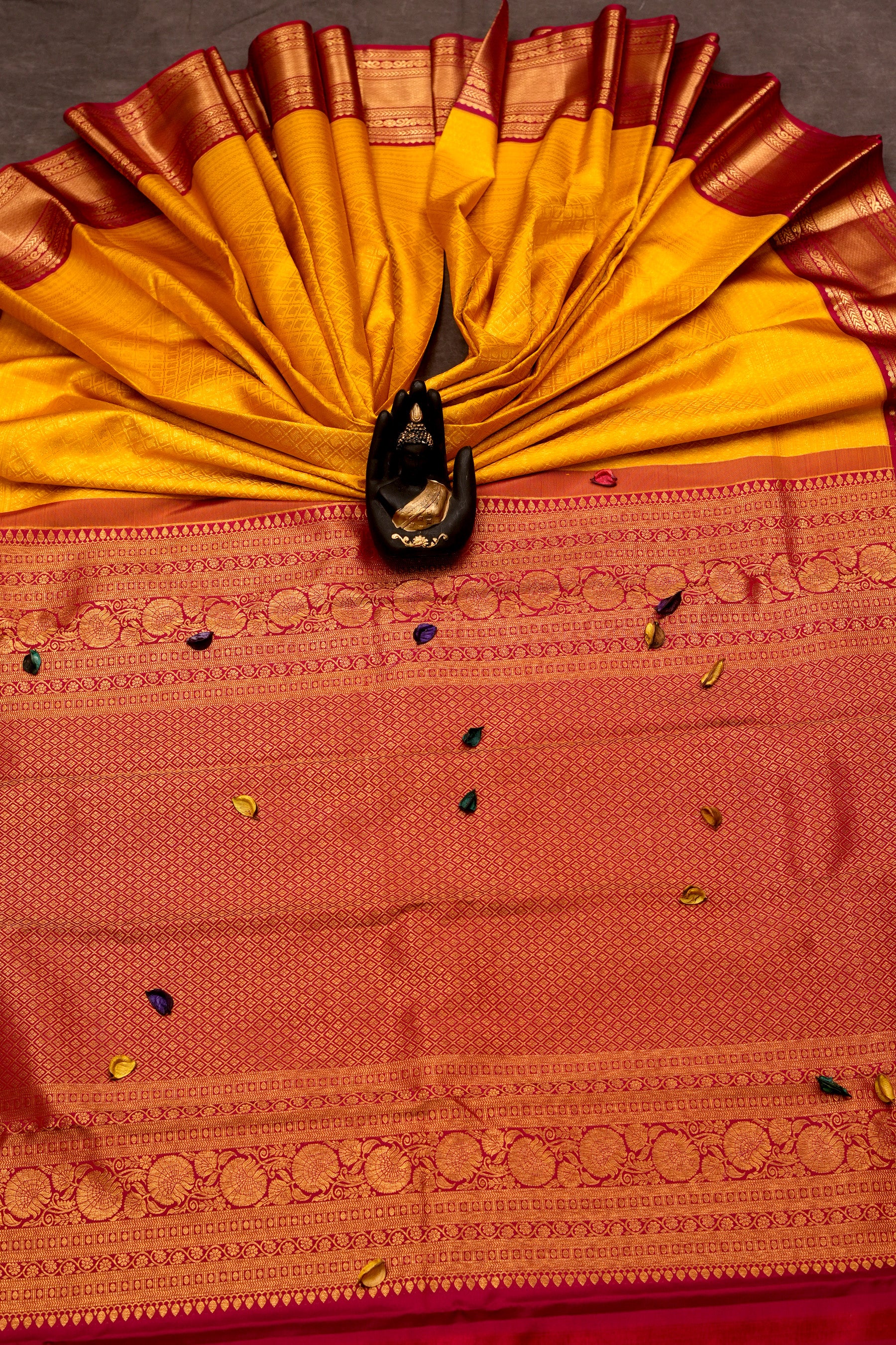VINTAGE KANJEEVARAM-  DARK YELLOW