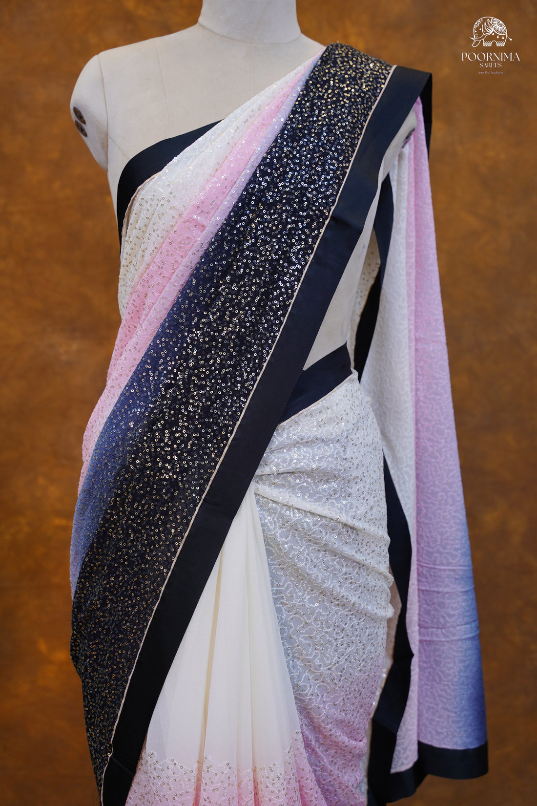 GEORGETTE SEQUENCE WORK SAREE
